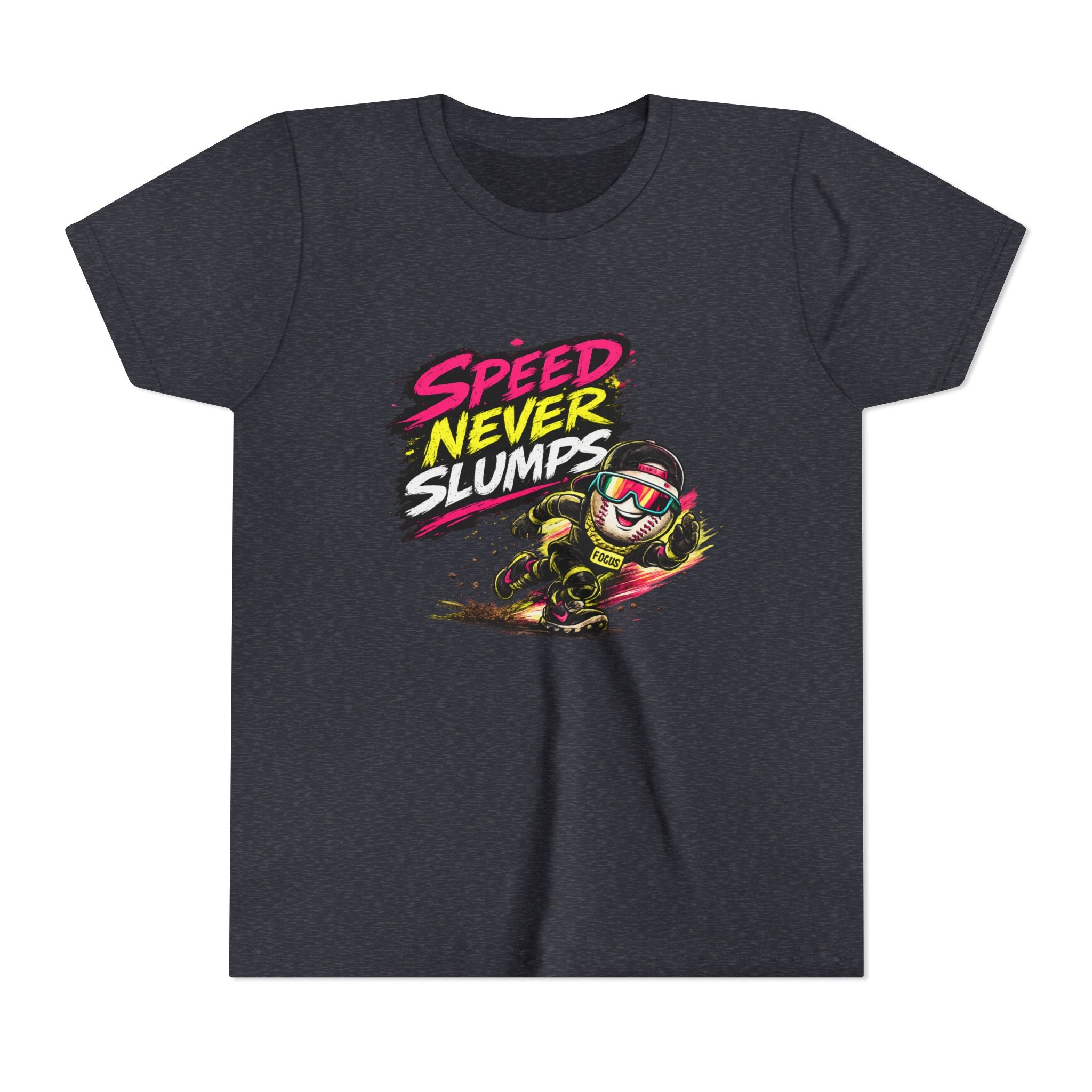Youth Baseball Tee "Speed Never Slumps" – Kids Graphic Shirt