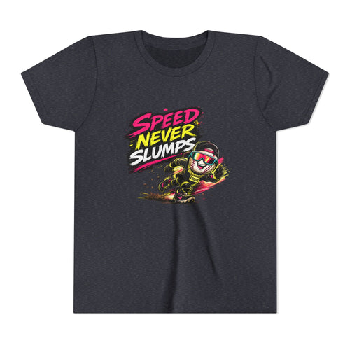 Youth Baseball Tee "Speed Never Slumps" – Kids Graphic Shirt