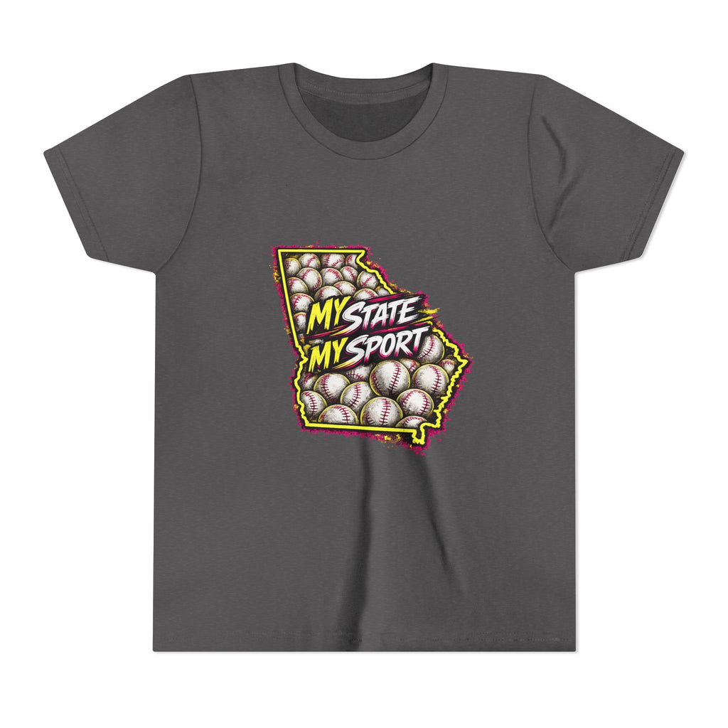 Youth Baseball Tee - "My State My Sport" Georgia Pride