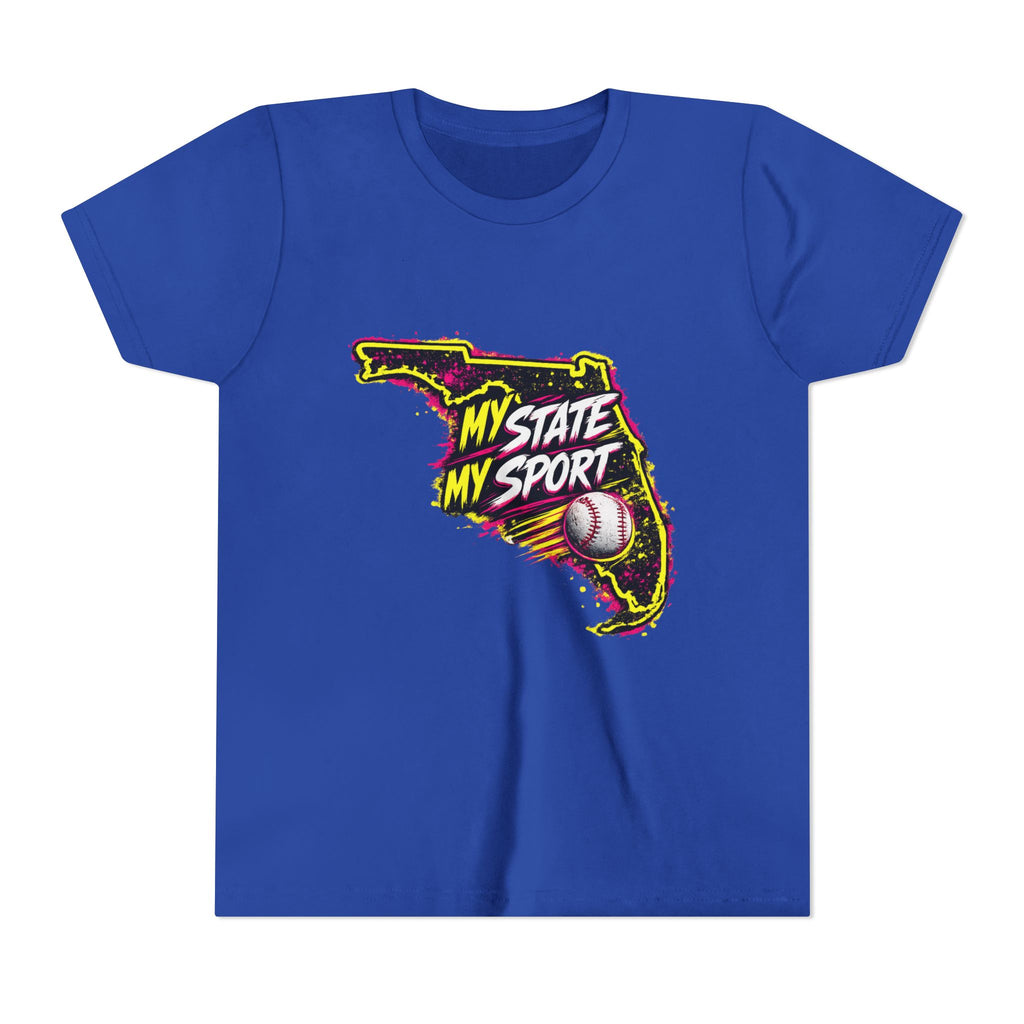 Youth Baseball Tee - "My State My Sport" Florida Pride