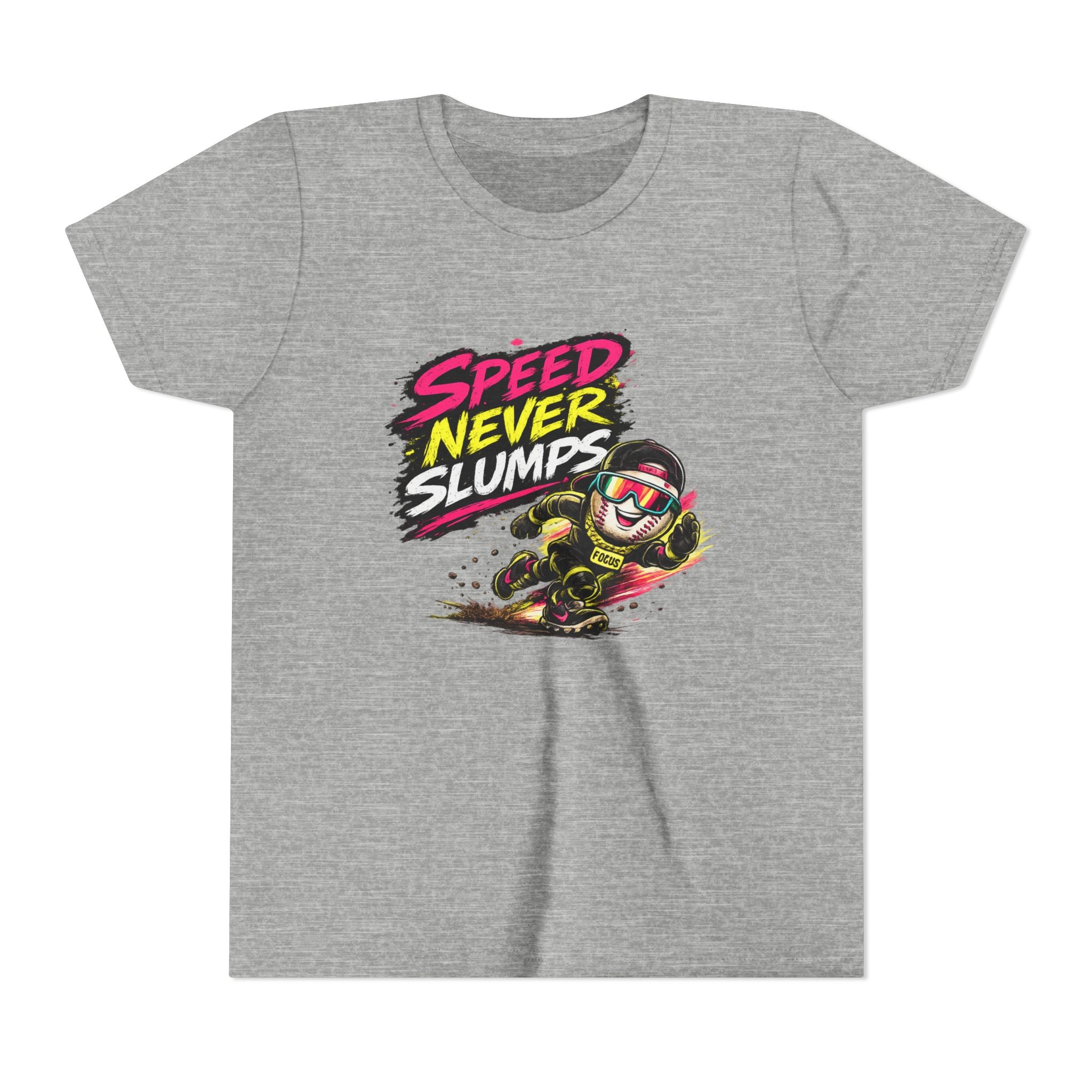 Youth Baseball Tee "Speed Never Slumps" – Kids Graphic Shirt