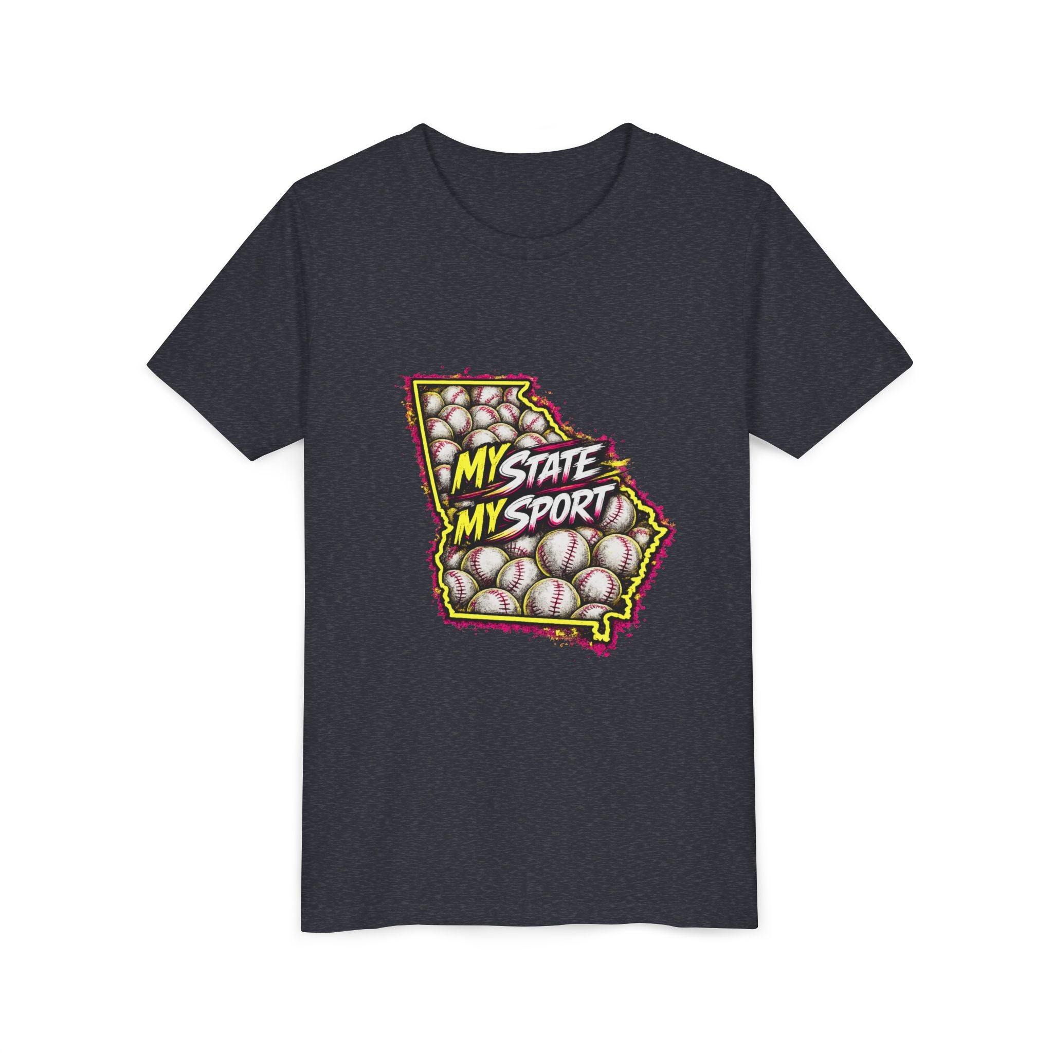 Youth Baseball Tee - "My State My Sport" Georgia Pride