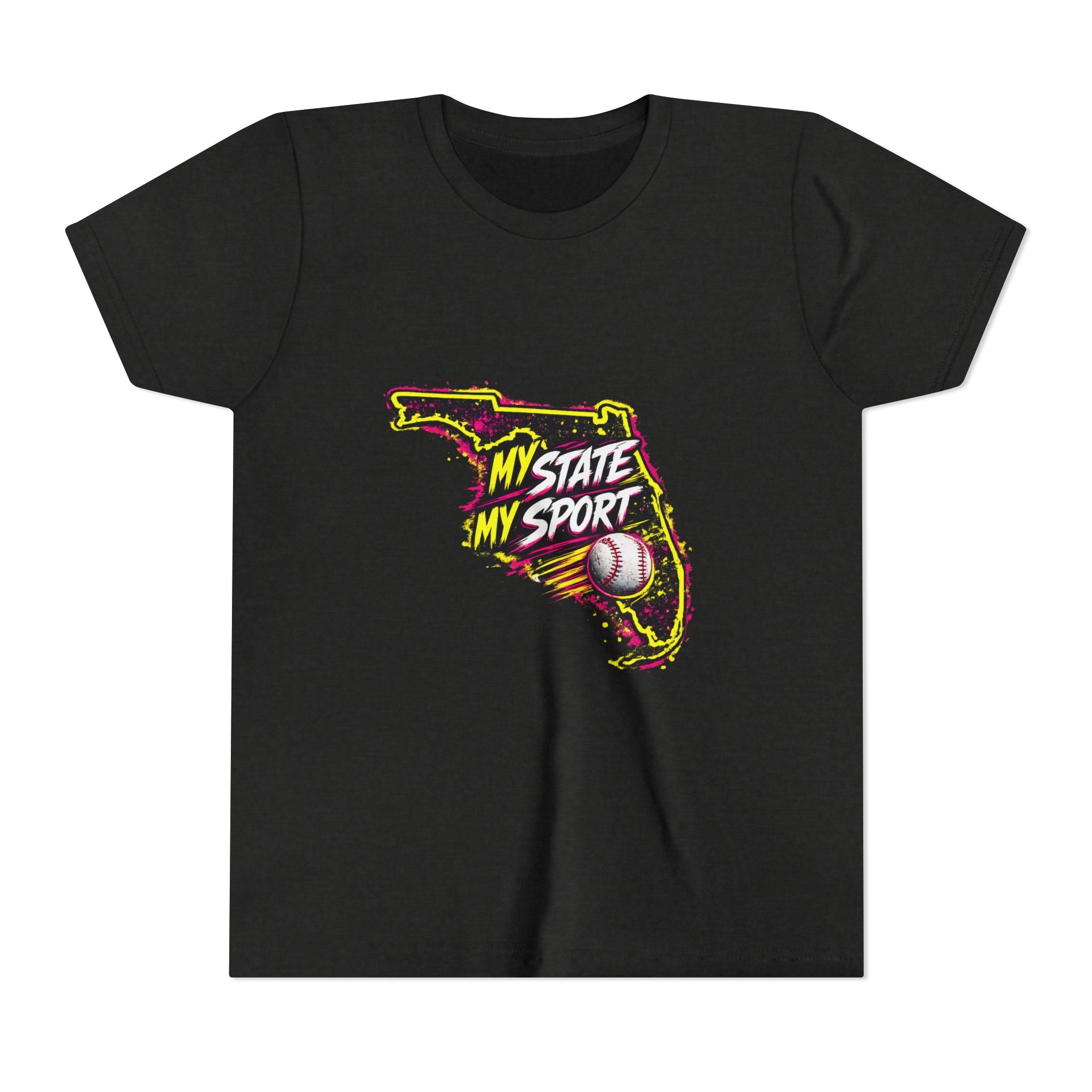 Youth Baseball Tee - "My State My Sport" Florida Pride