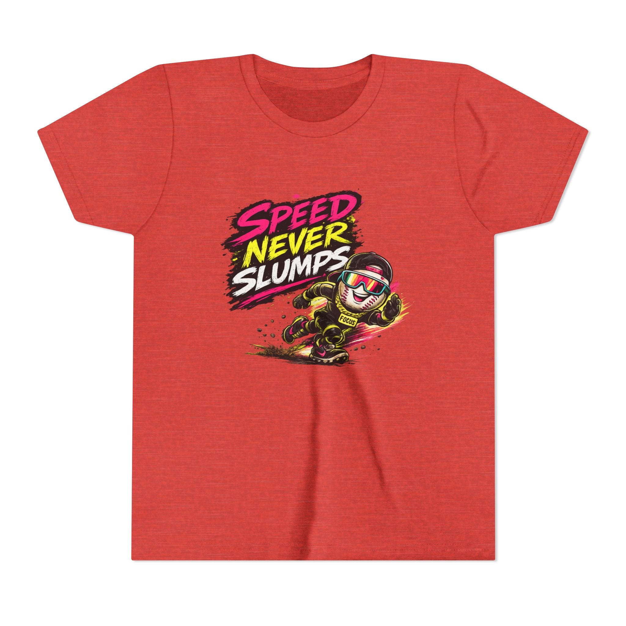 Youth Baseball Tee "Speed Never Slumps" – Kids Graphic Shirt