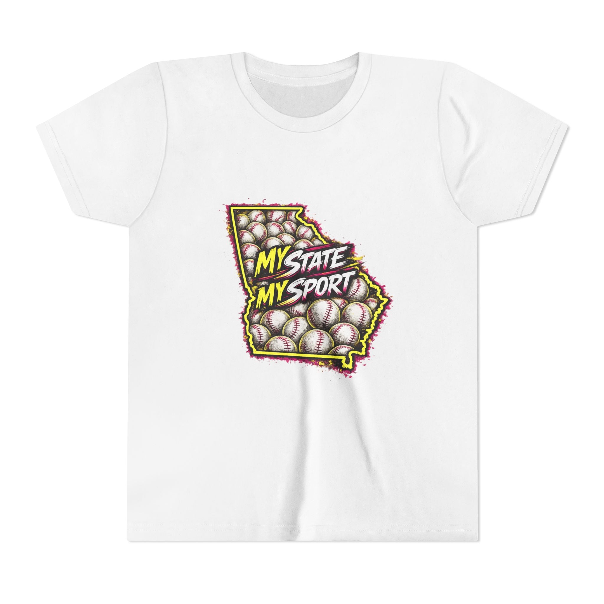 Youth Baseball Tee - "My State My Sport" Georgia Pride
