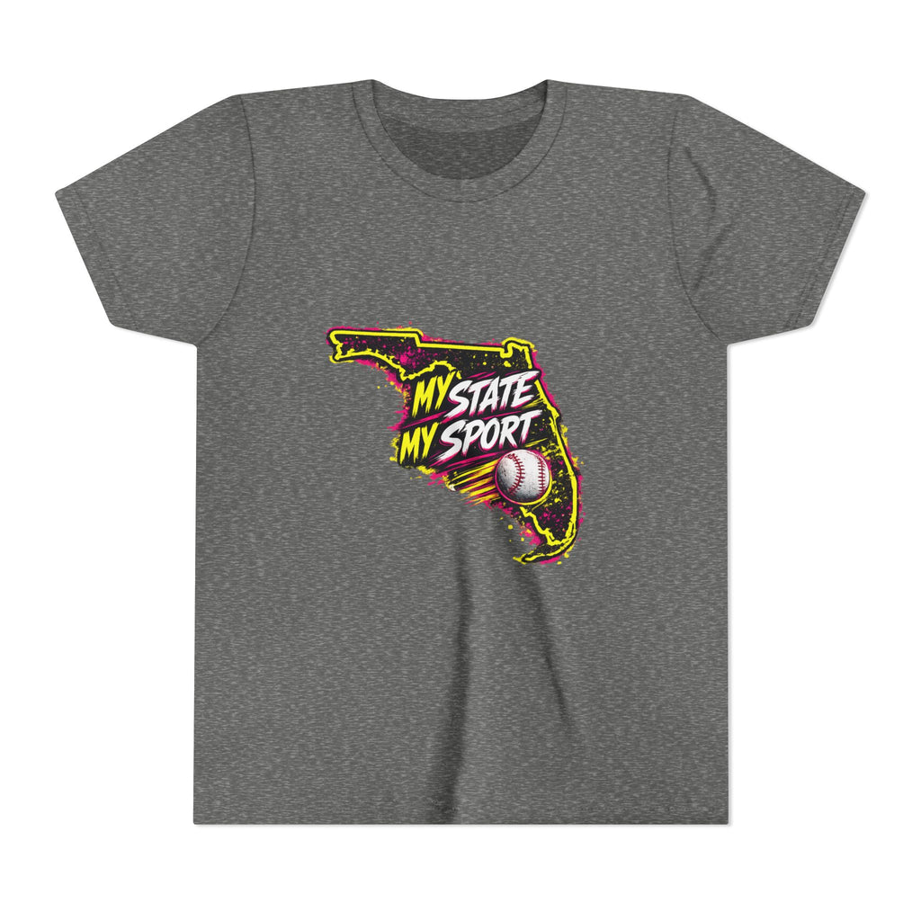 Youth Baseball Tee - "My State My Sport" Florida Pride