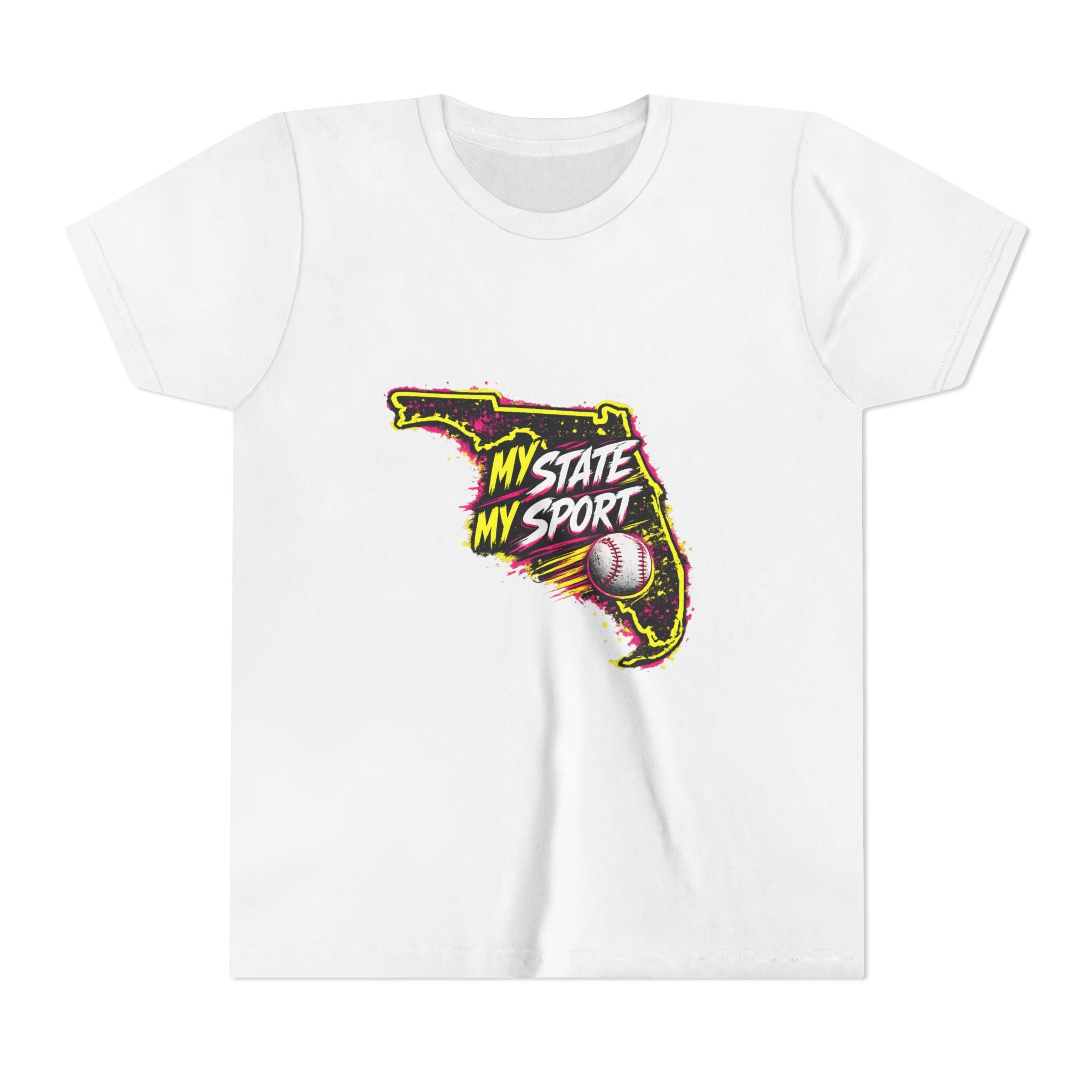 Youth Baseball Tee - "My State My Sport" Florida Pride