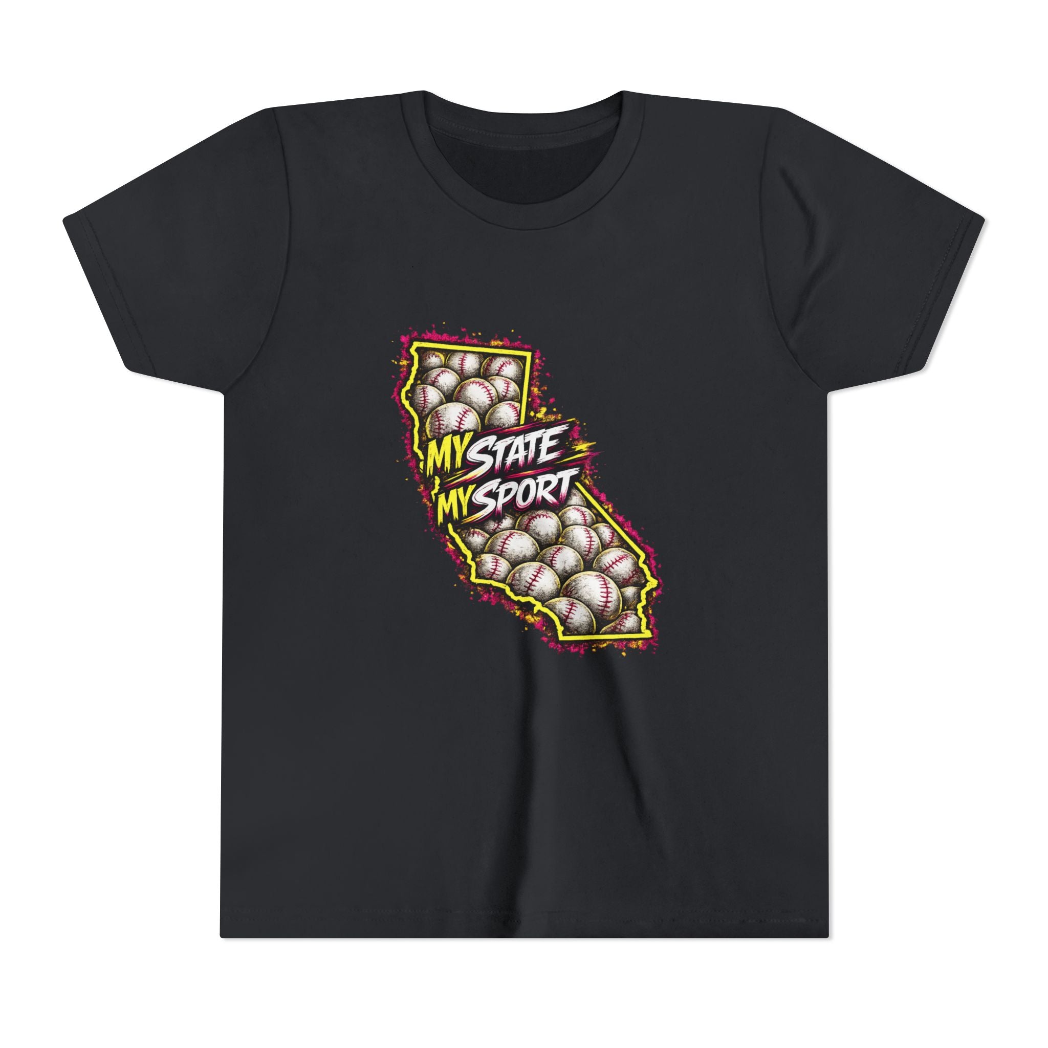Youth Baseball Tee - "My State My Sport" California Pride