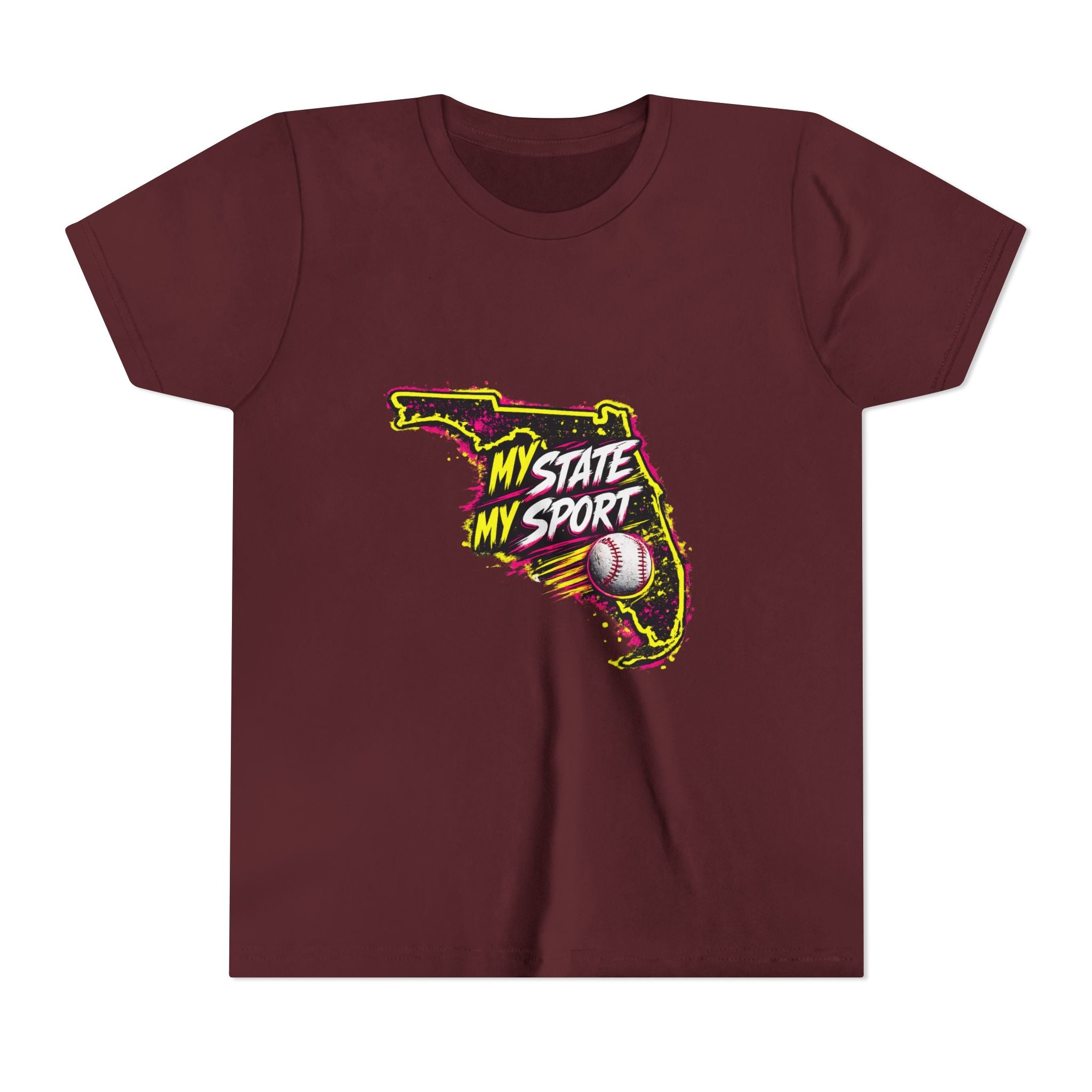 Youth Baseball Tee - "My State My Sport" Florida Pride