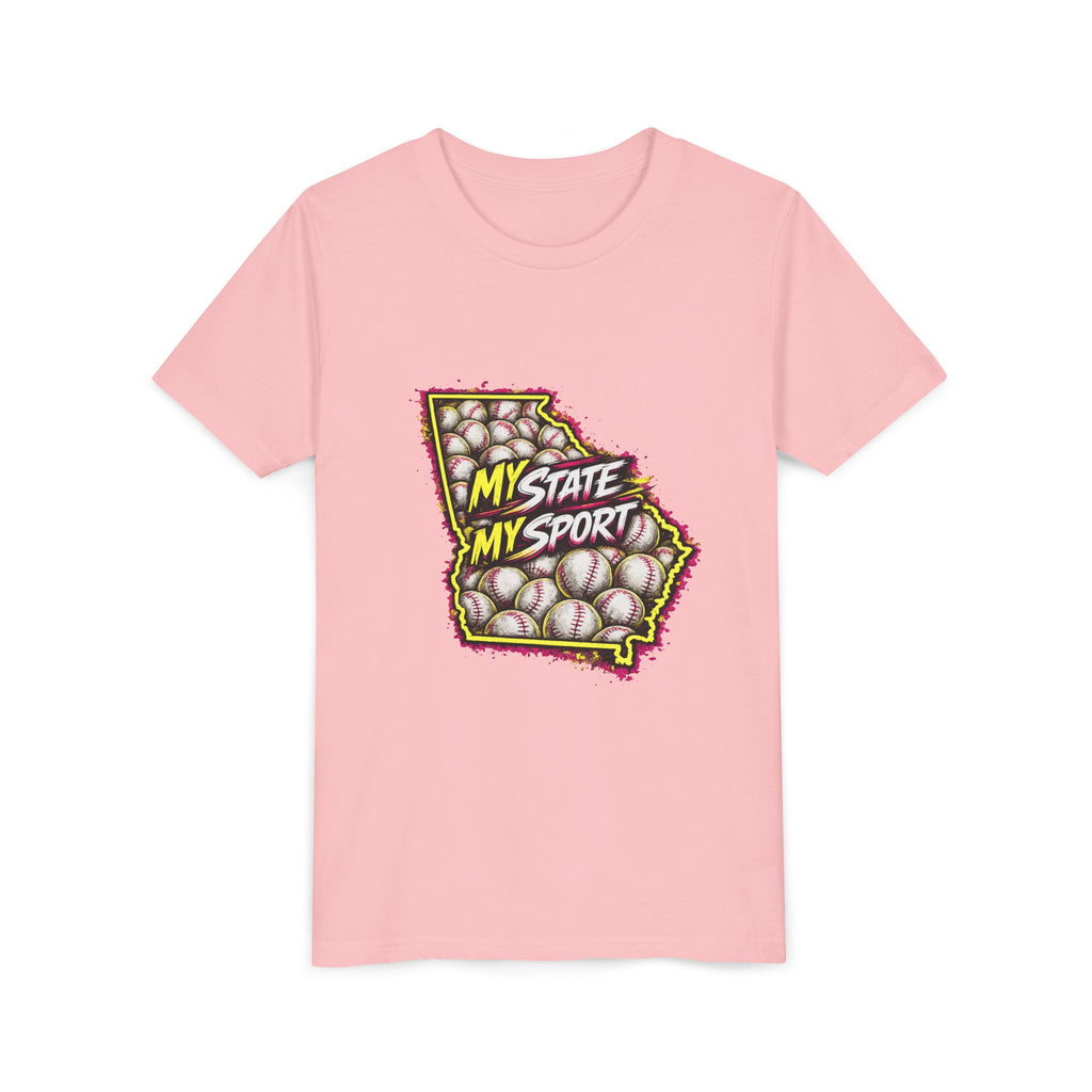 Youth Baseball Tee - "My State My Sport" Georgia Pride