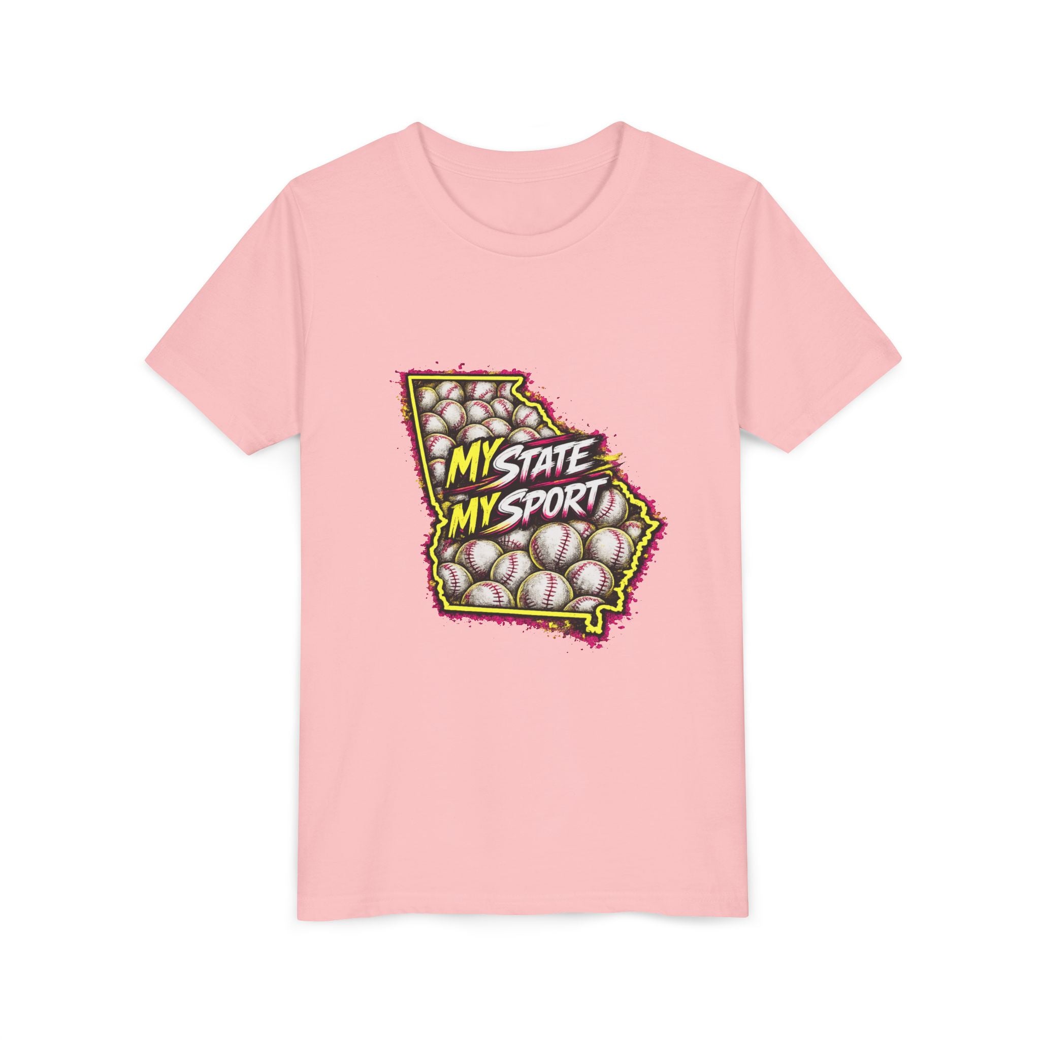 Youth Baseball Tee - "My State My Sport" Georgia Pride