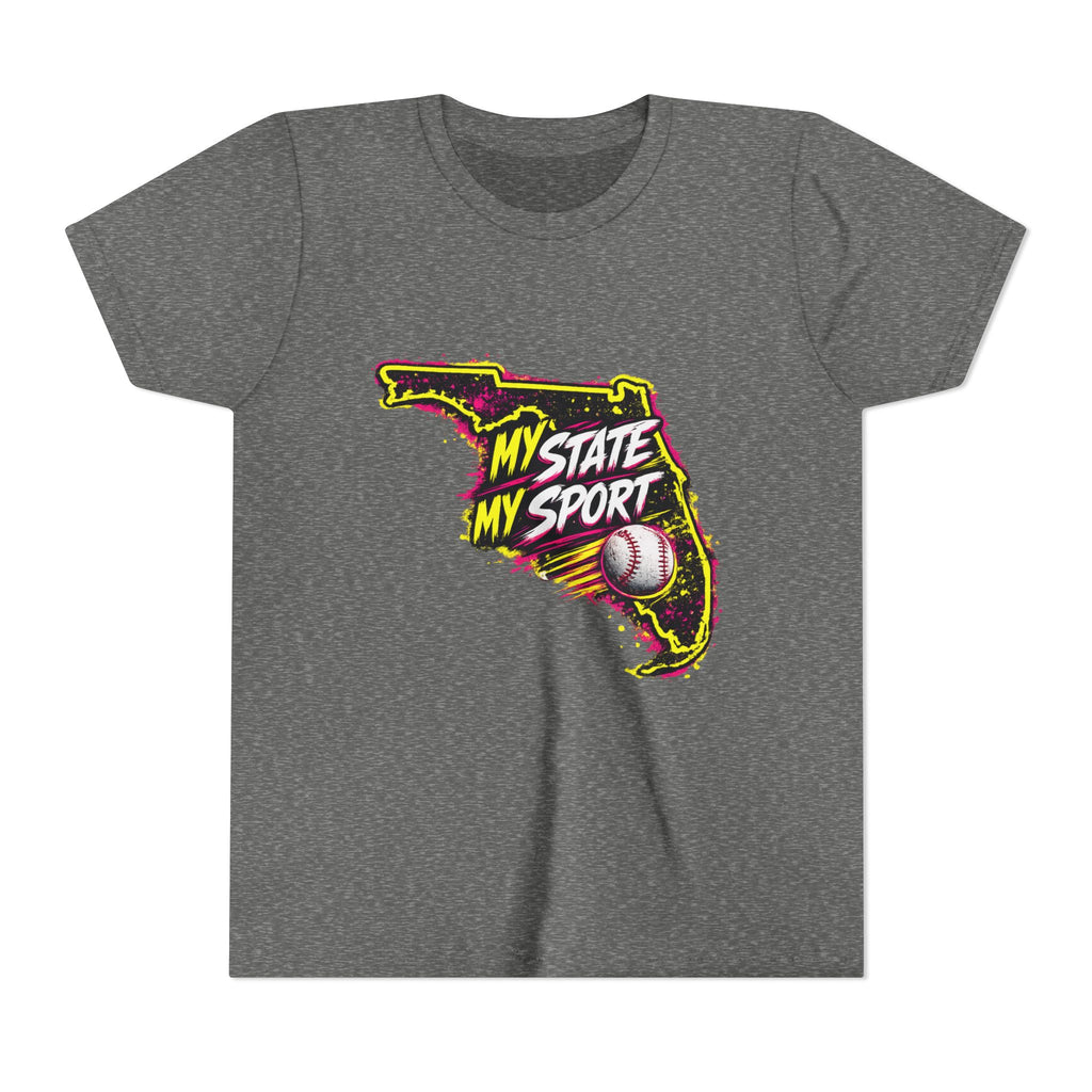 Youth Baseball Tee - "My State My Sport" Florida Pride