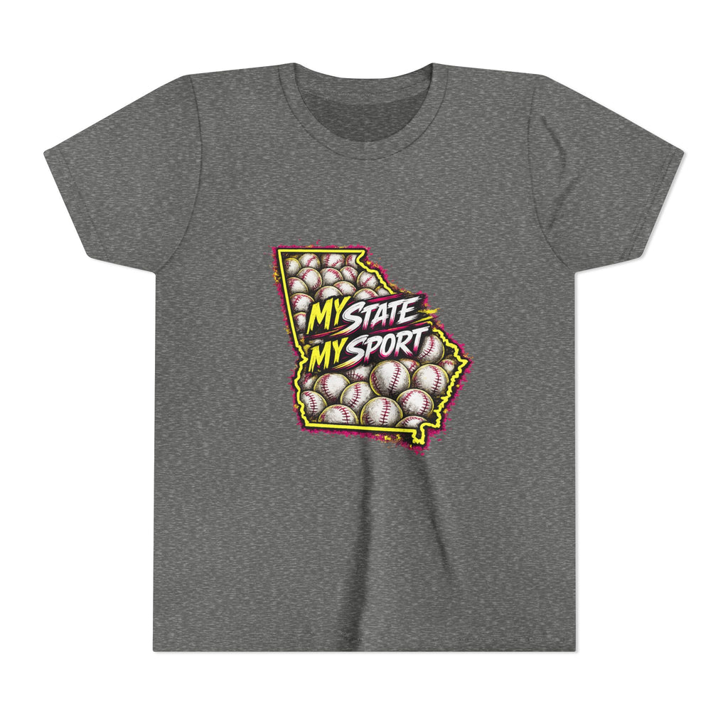 Youth Baseball Tee - "My State My Sport" Georgia Pride