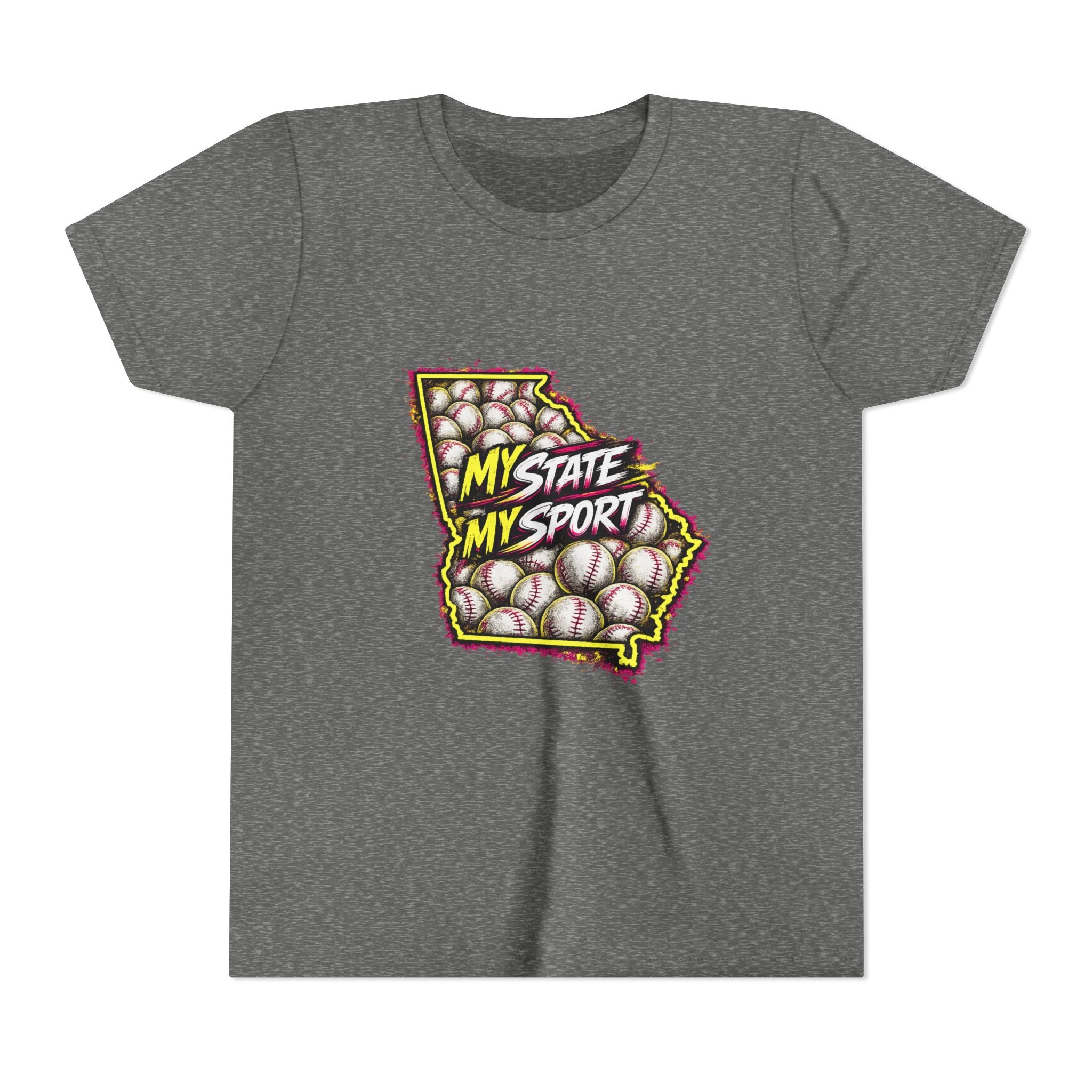 Youth Baseball Tee - "My State My Sport" Georgia Pride