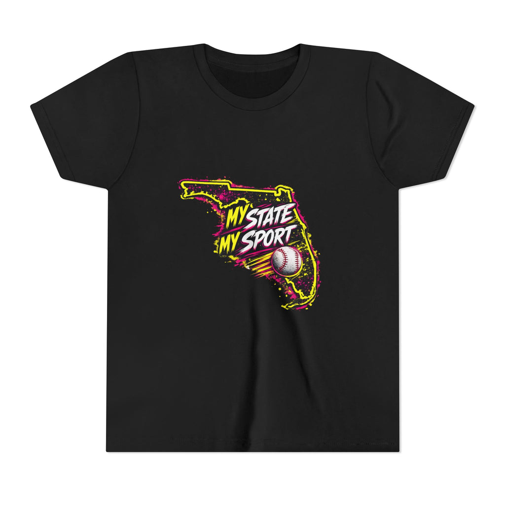 Youth Baseball Tee - "My State My Sport" Florida Pride