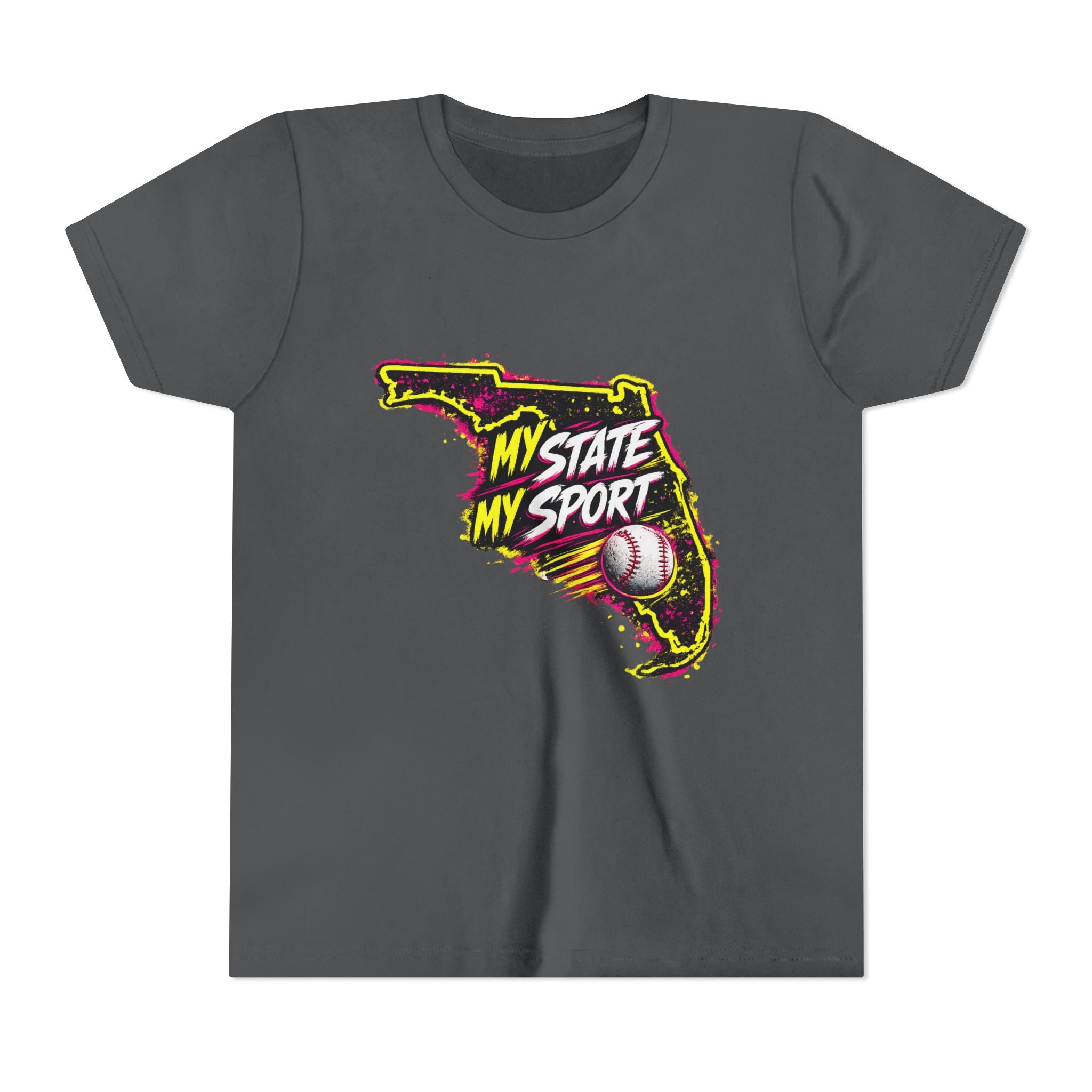 Youth Baseball Tee - "My State My Sport" Florida Pride