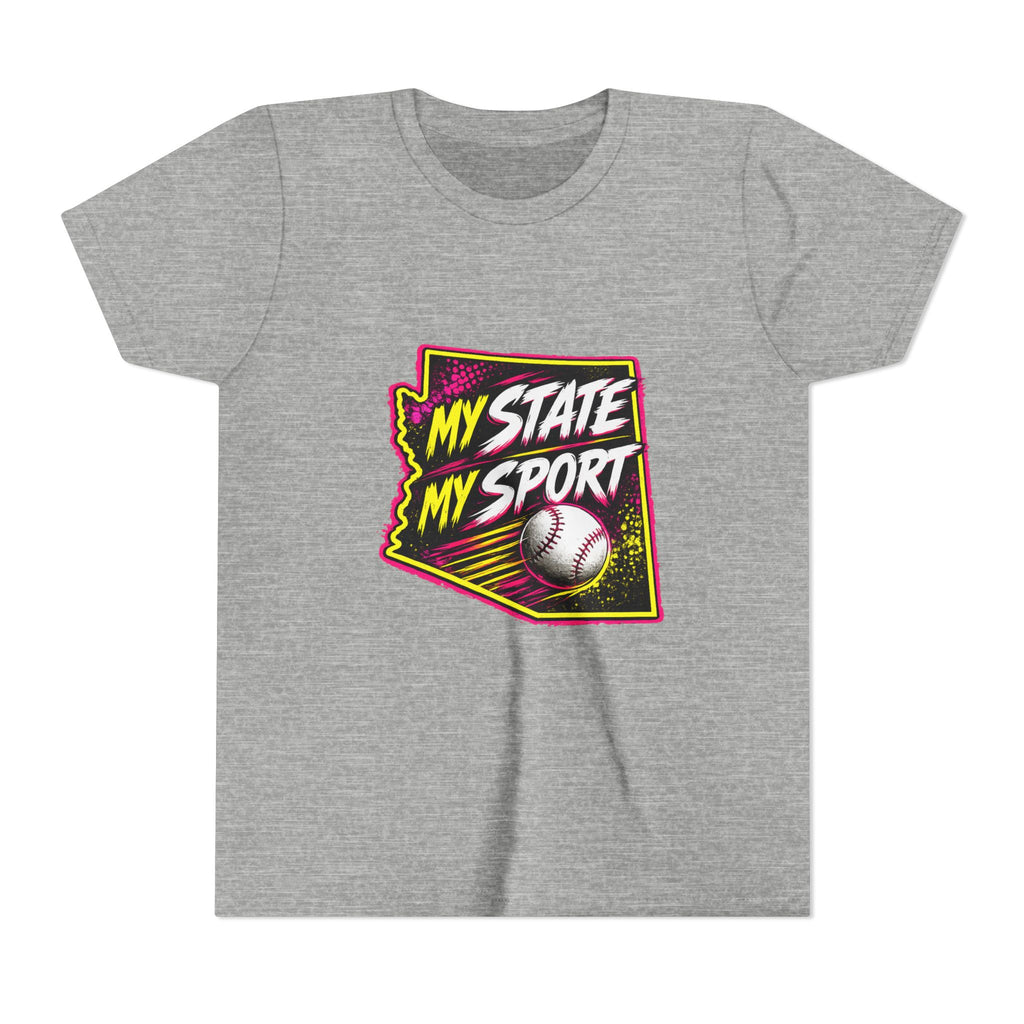 Youth Baseball Tee - "My State My Sport" Arizona Pride