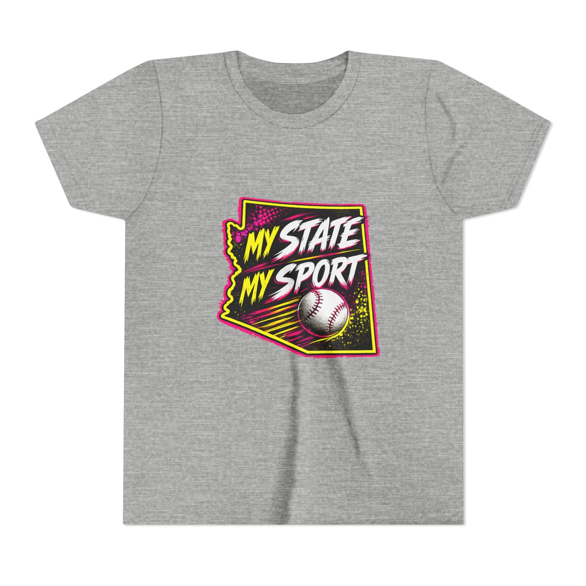 Youth Baseball Tee - "My State My Sport" Arizona Pride