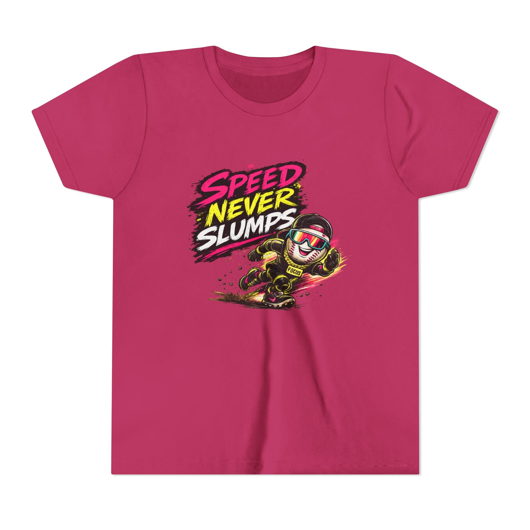 Youth Baseball Tee "Speed Never Slumps" – Kids Graphic Shirt