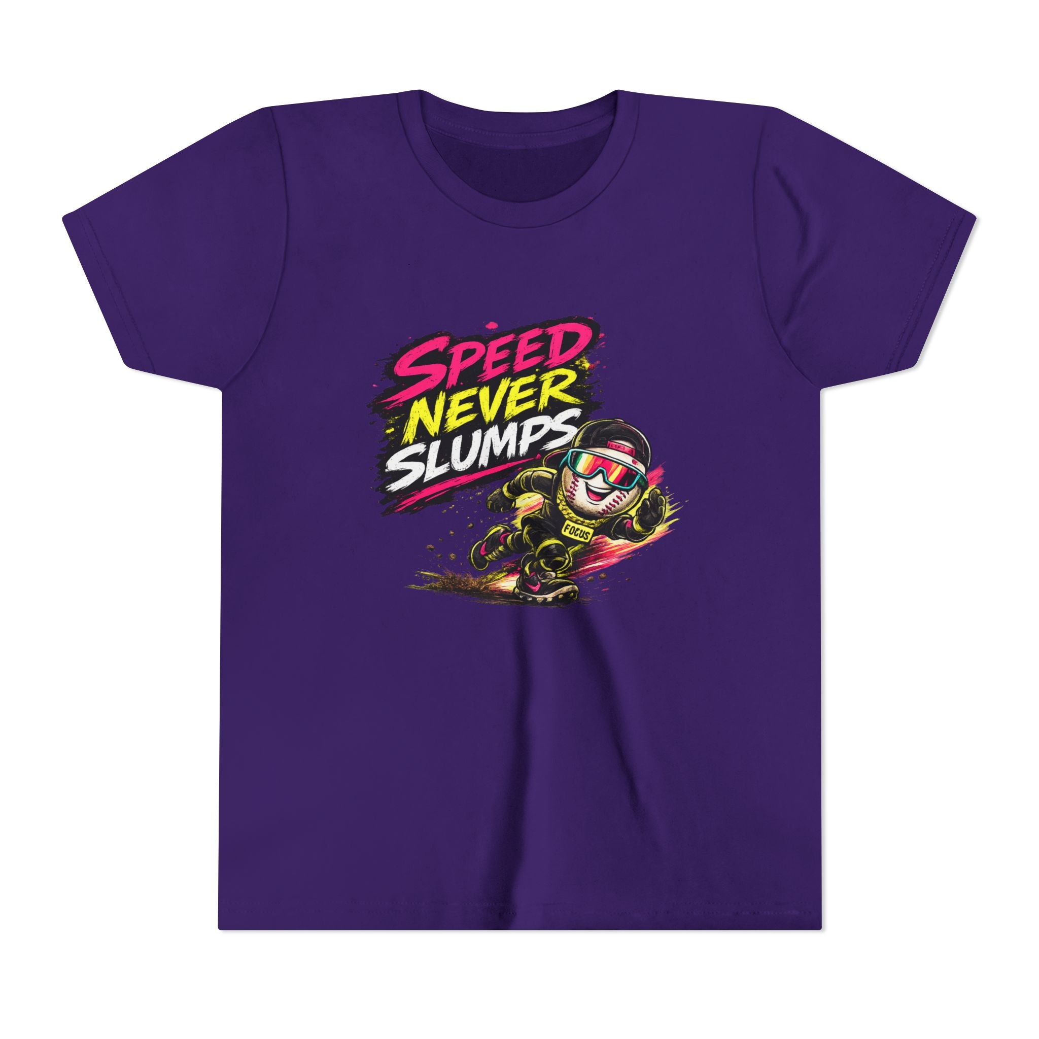 Youth Baseball Tee "Speed Never Slumps" – Kids Graphic Shirt