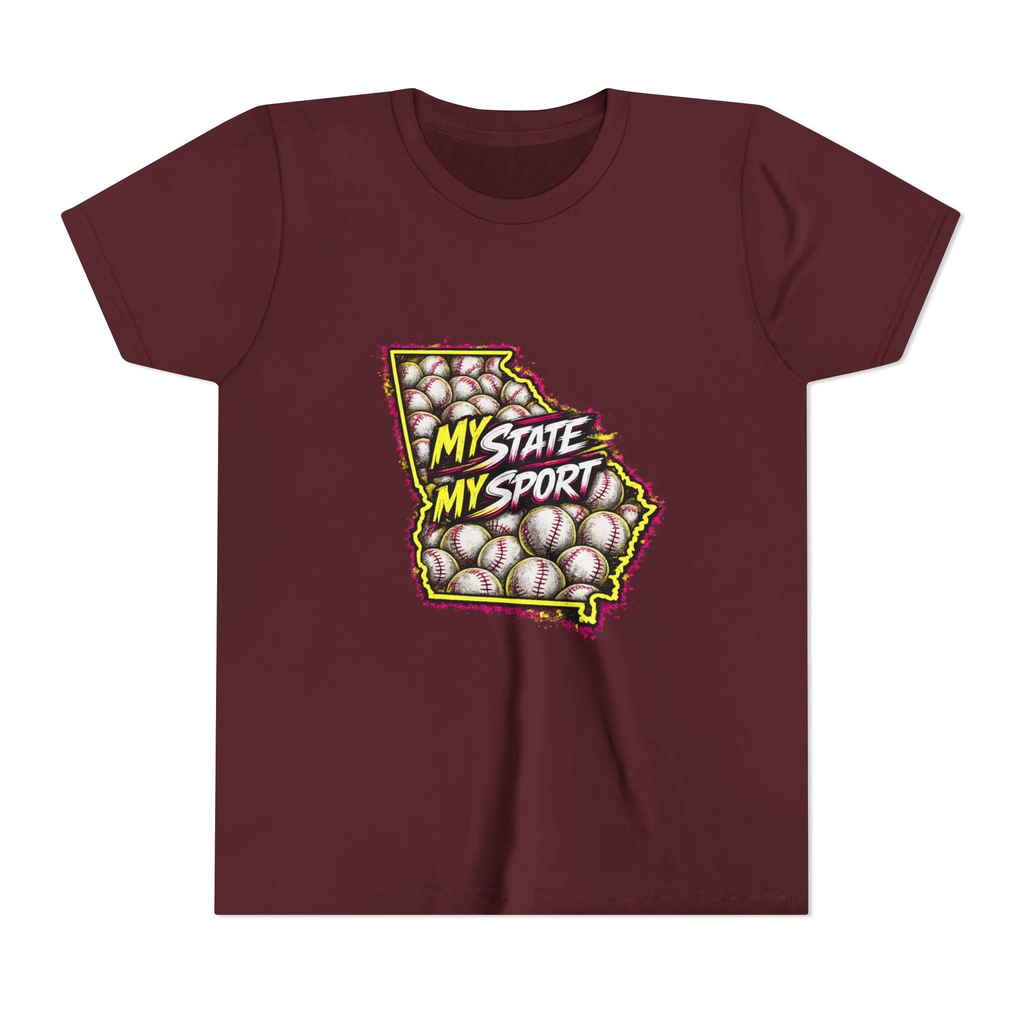 Youth Baseball Tee - "My State My Sport" Georgia Pride