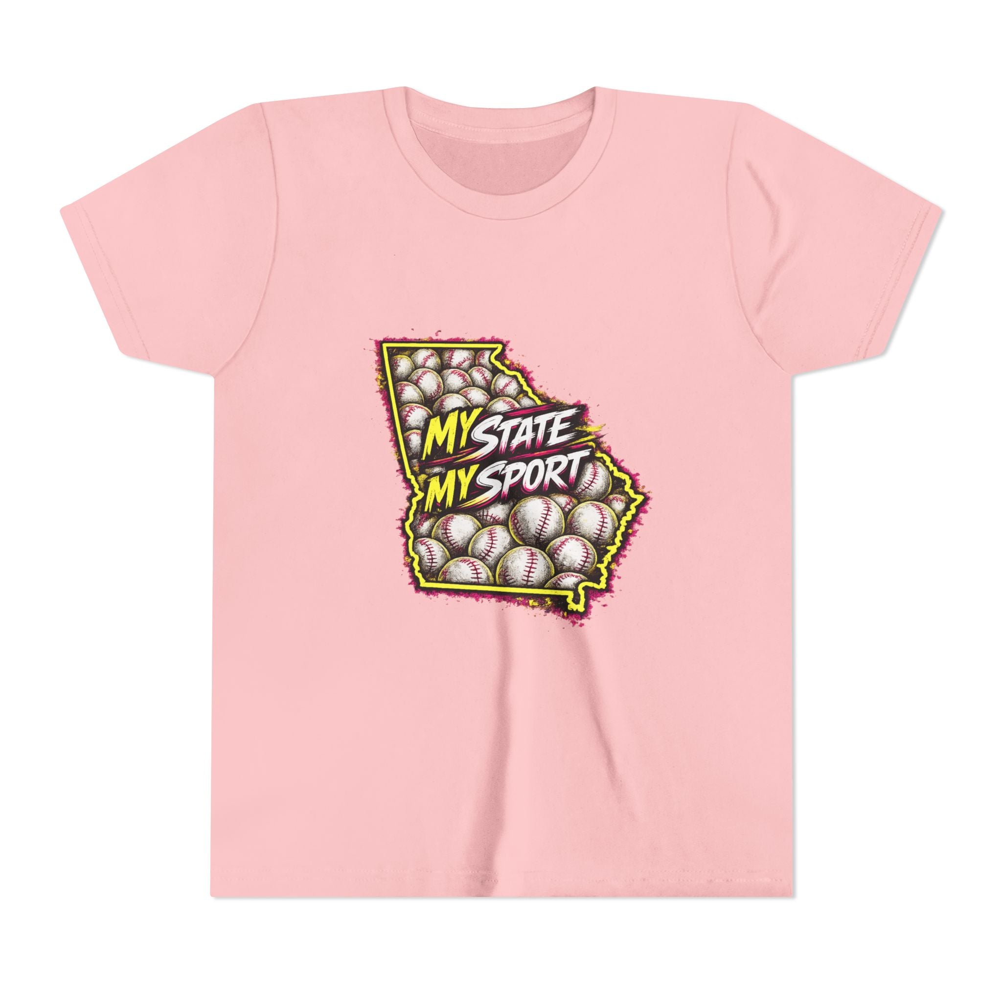 Youth Baseball Tee - "My State My Sport" Georgia Pride