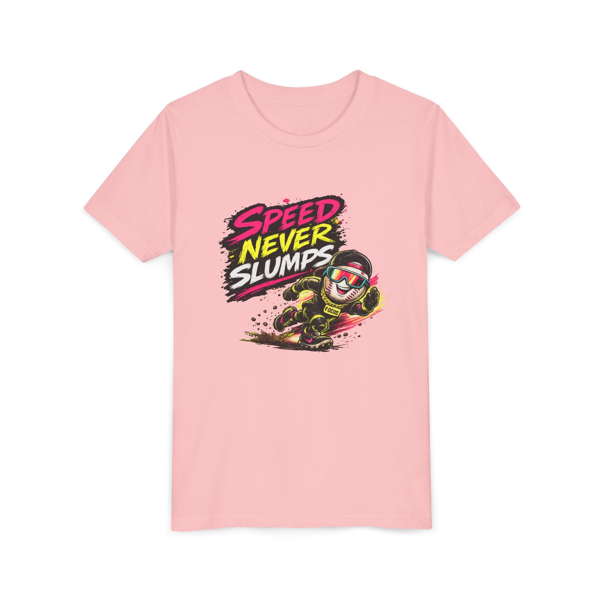 Youth Baseball Tee "Speed Never Slumps" – Kids Graphic Shirt