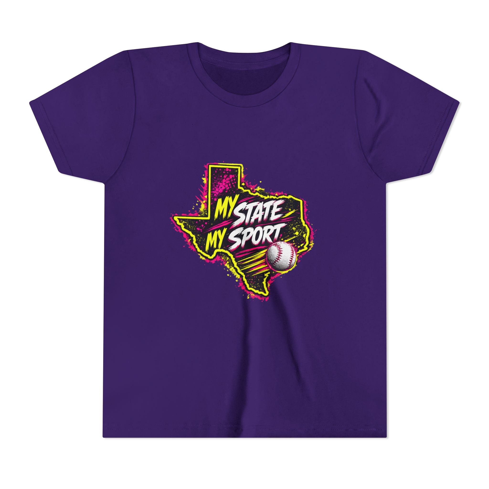 Youth Baseball Tee - "My State My Sport" Texas Pride