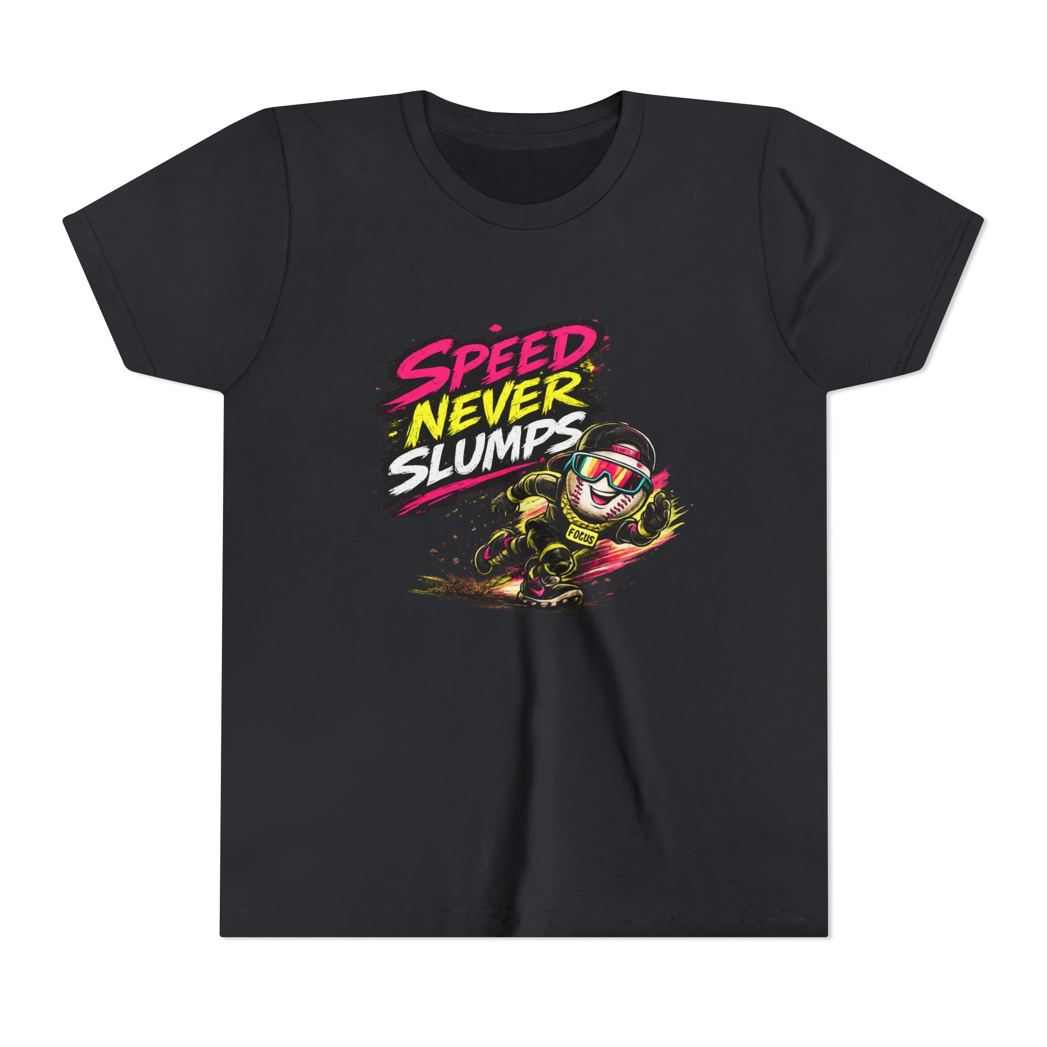 Youth Baseball Tee "Speed Never Slumps" – Kids Graphic Shirt