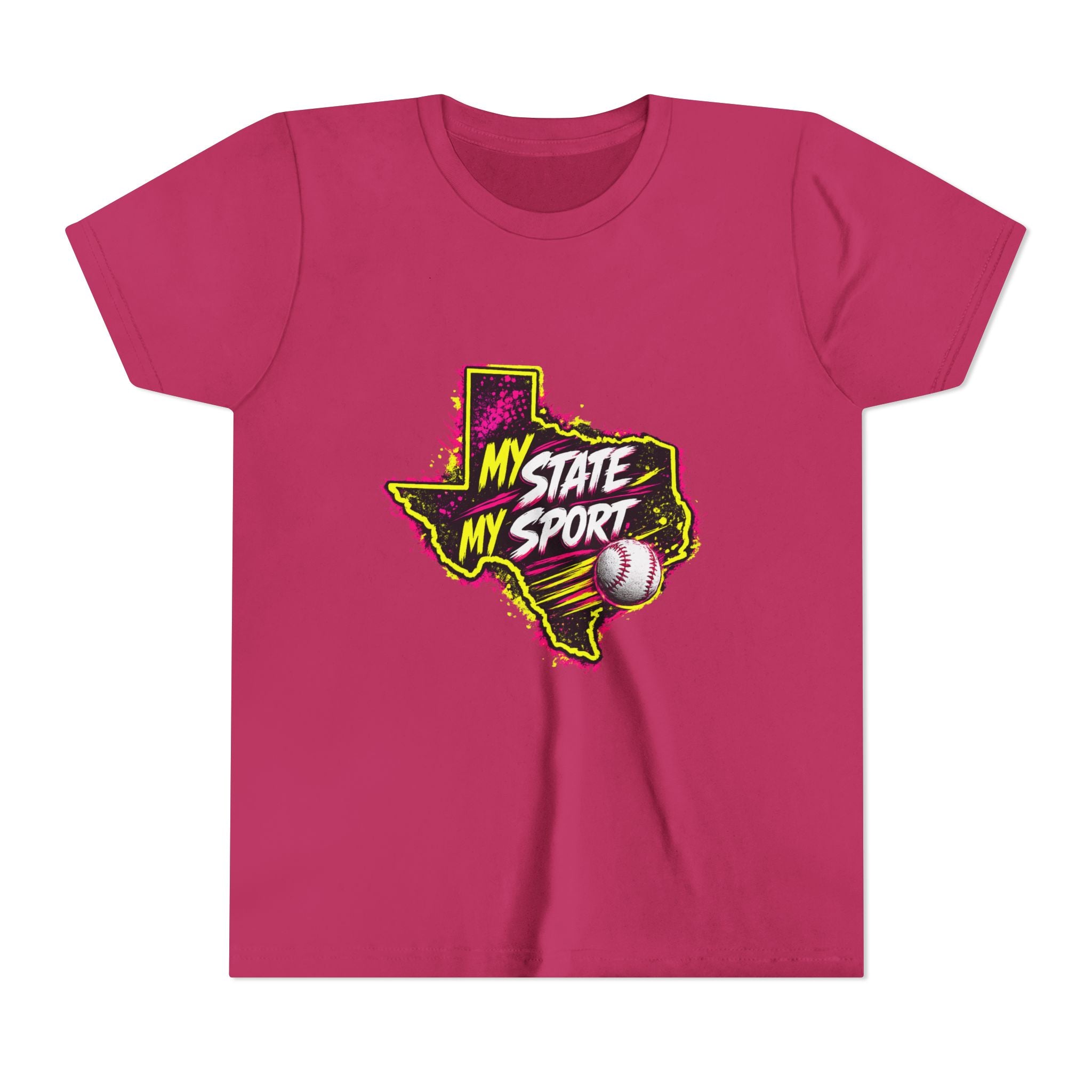 Youth Baseball Tee - "My State My Sport" Texas Pride