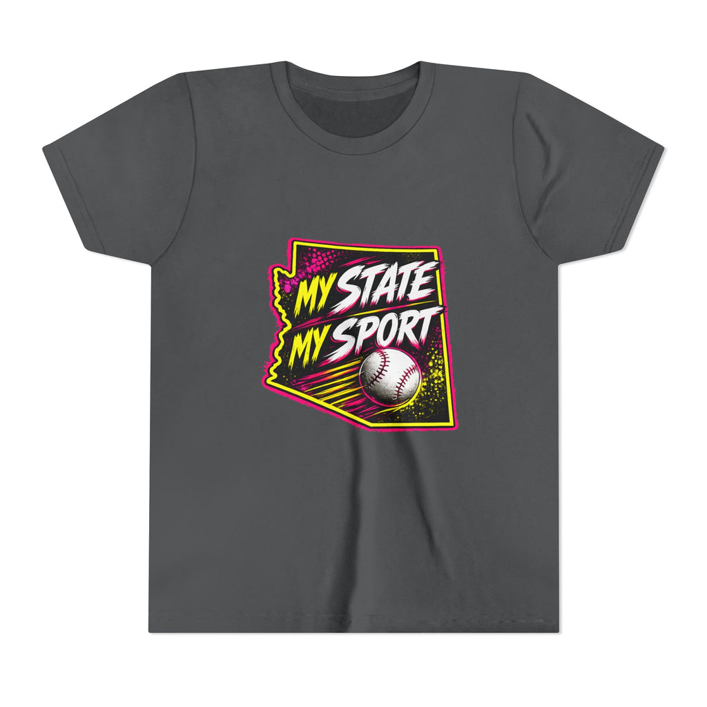 Youth Baseball Tee - "My State My Sport" Arizona Pride