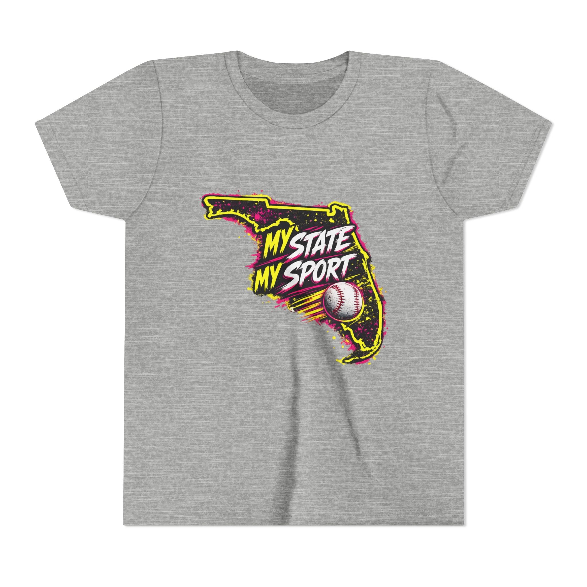 Youth Baseball Tee - "My State My Sport" Florida Pride