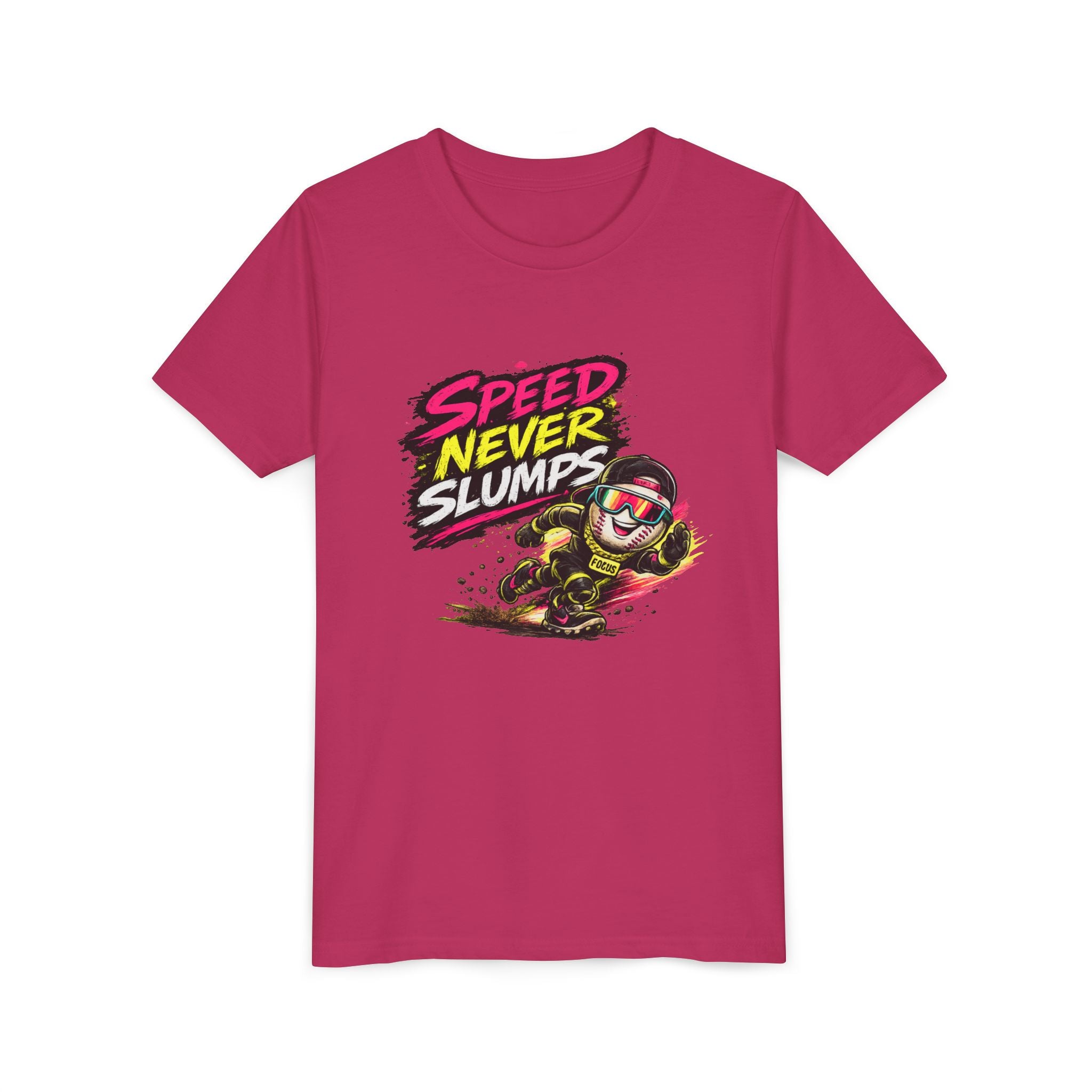 Youth Baseball Tee "Speed Never Slumps" – Kids Graphic Shirt
