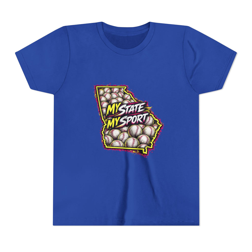 Youth Baseball Tee - "My State My Sport" Georgia Pride