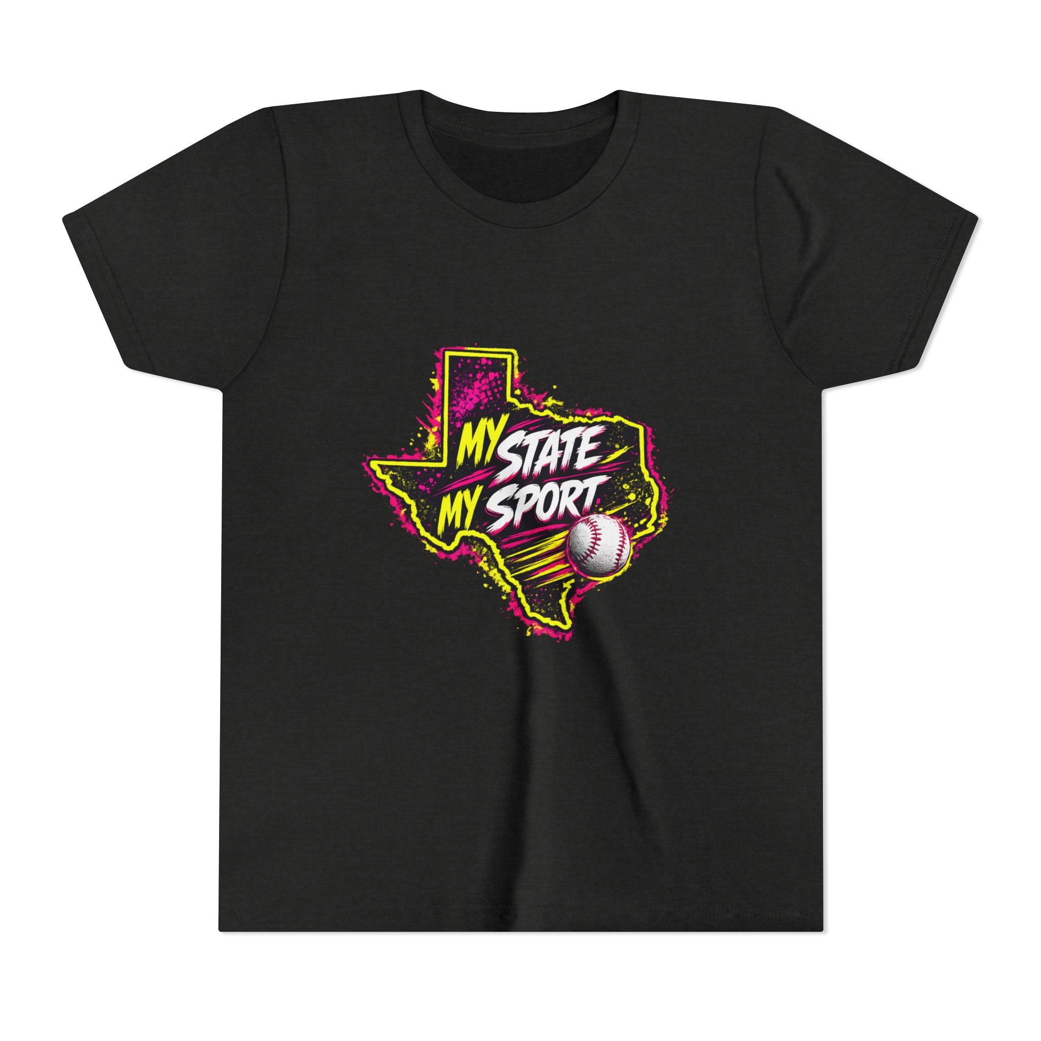 Youth Baseball Tee - "My State My Sport" Texas Pride