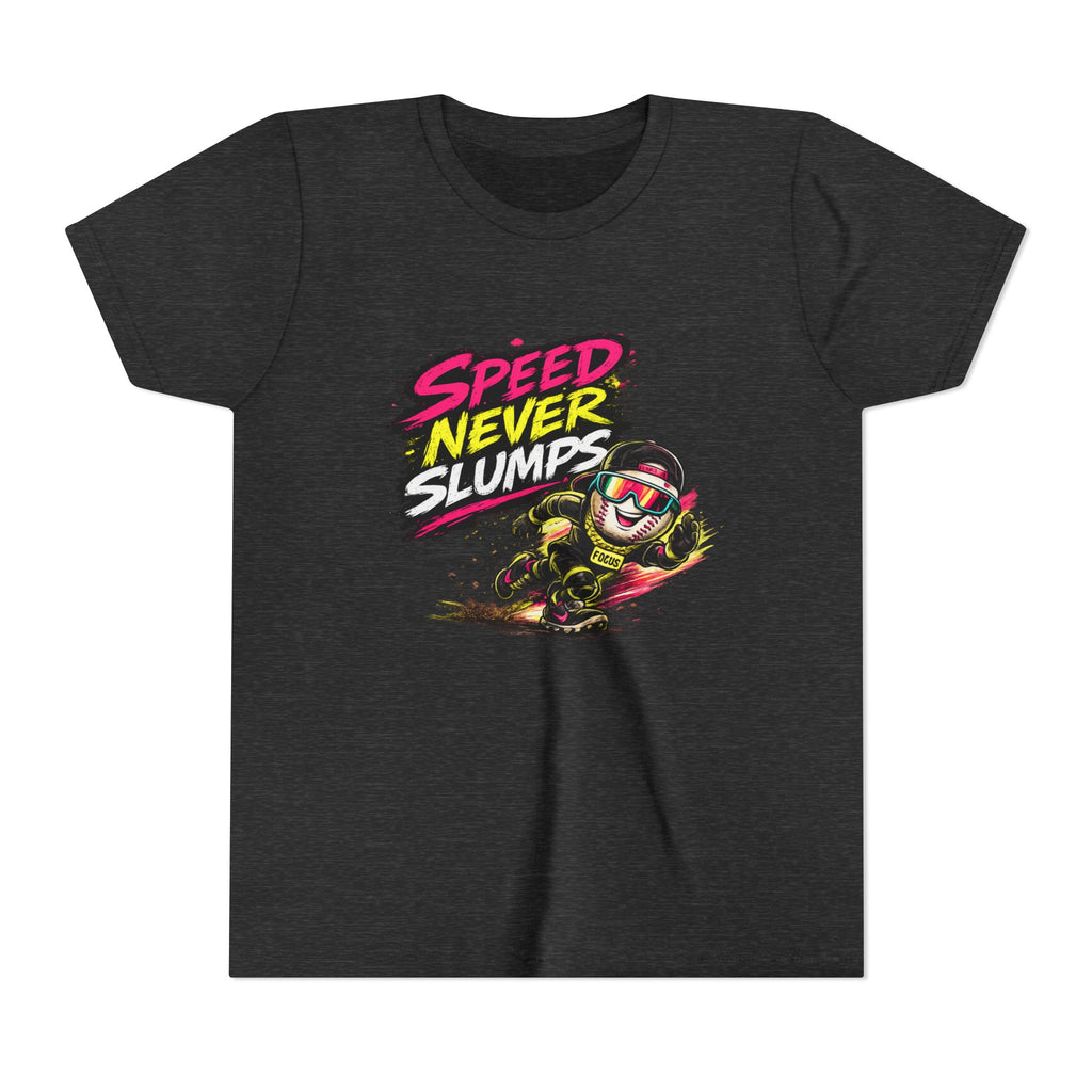 Youth Baseball Tee "Speed Never Slumps" – Kids Graphic Shirt