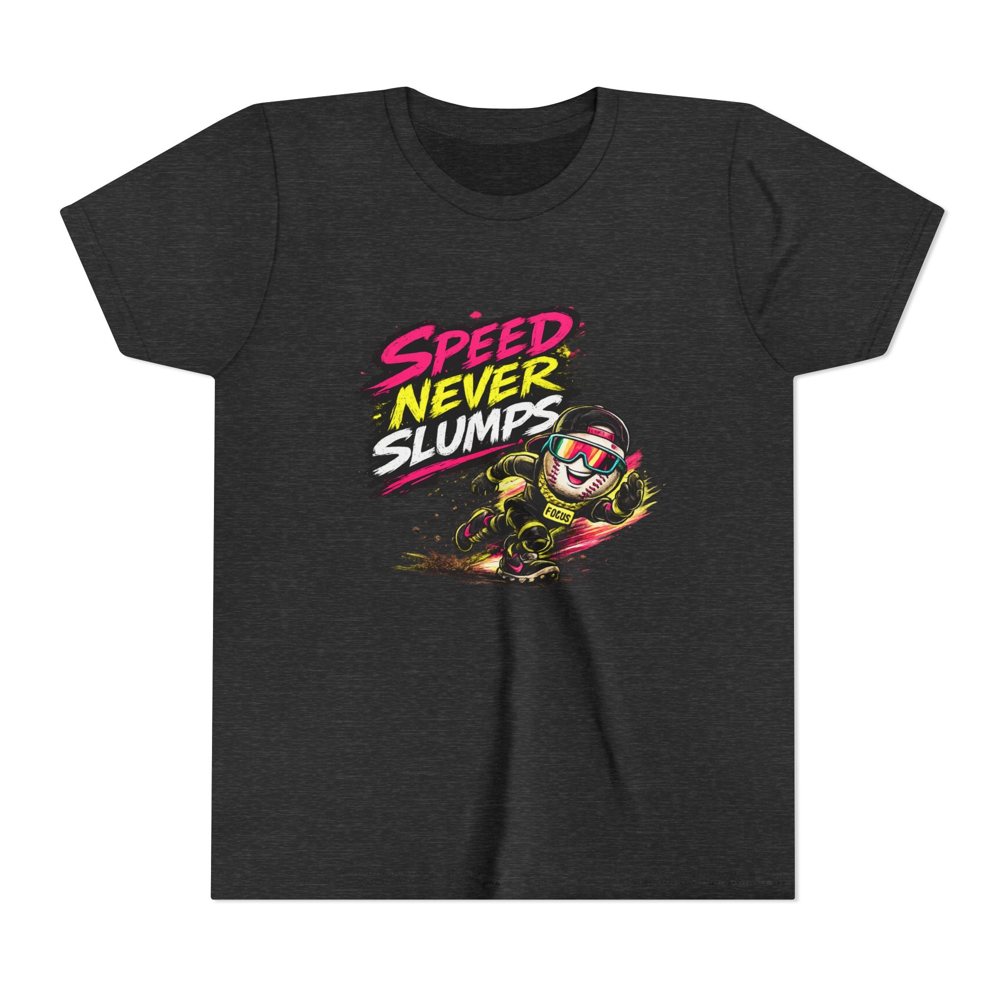 Youth Baseball Tee "Speed Never Slumps" – Kids Graphic Shirt