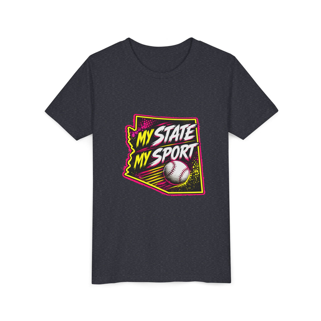 Youth Baseball Tee - "My State My Sport" Arizona Pride