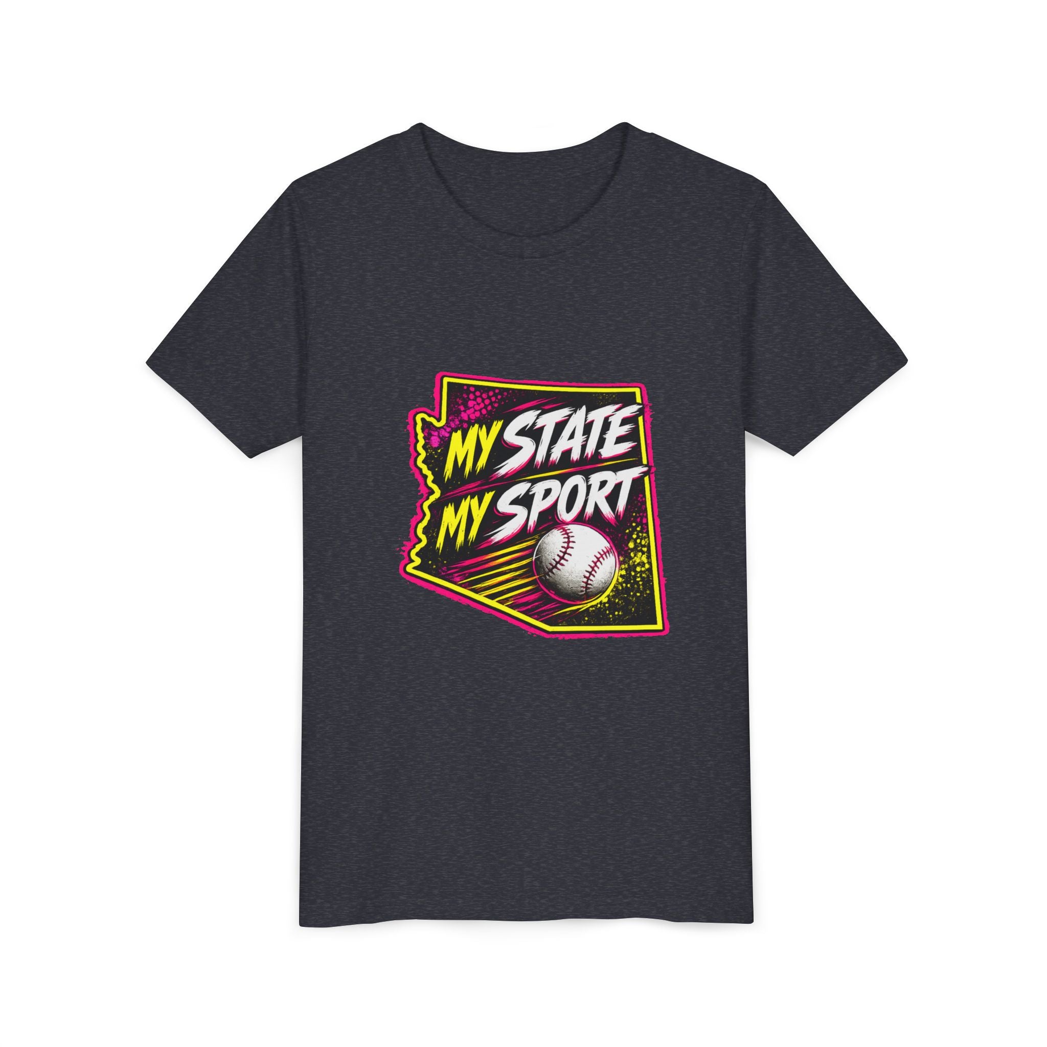 Youth Baseball Tee - "My State My Sport" Arizona Pride