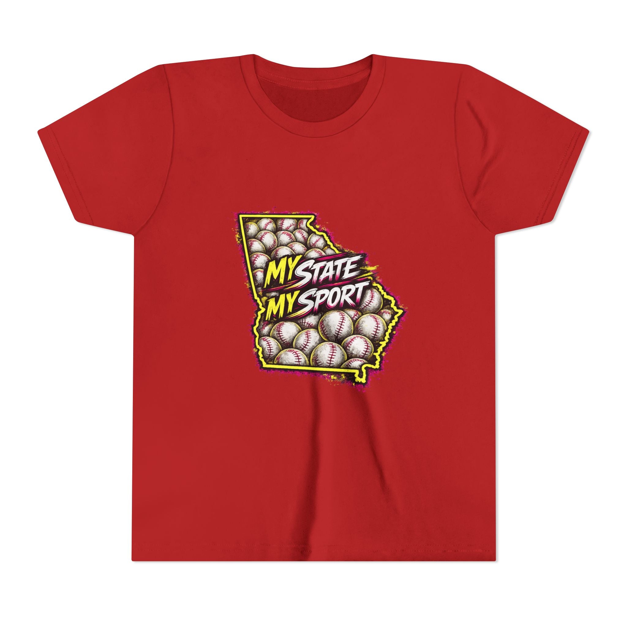 Youth Baseball Tee - "My State My Sport" Georgia Pride