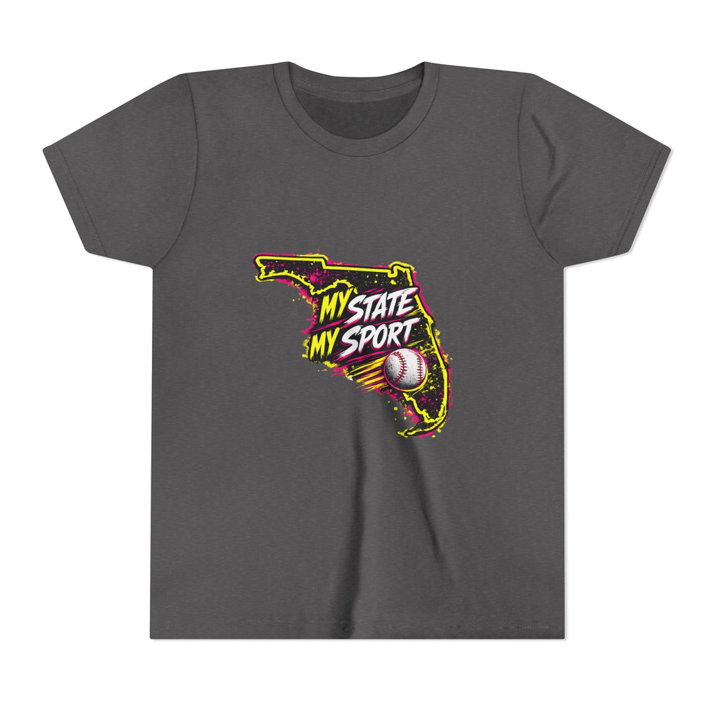 Youth Baseball Tee - "My State My Sport" Florida Pride