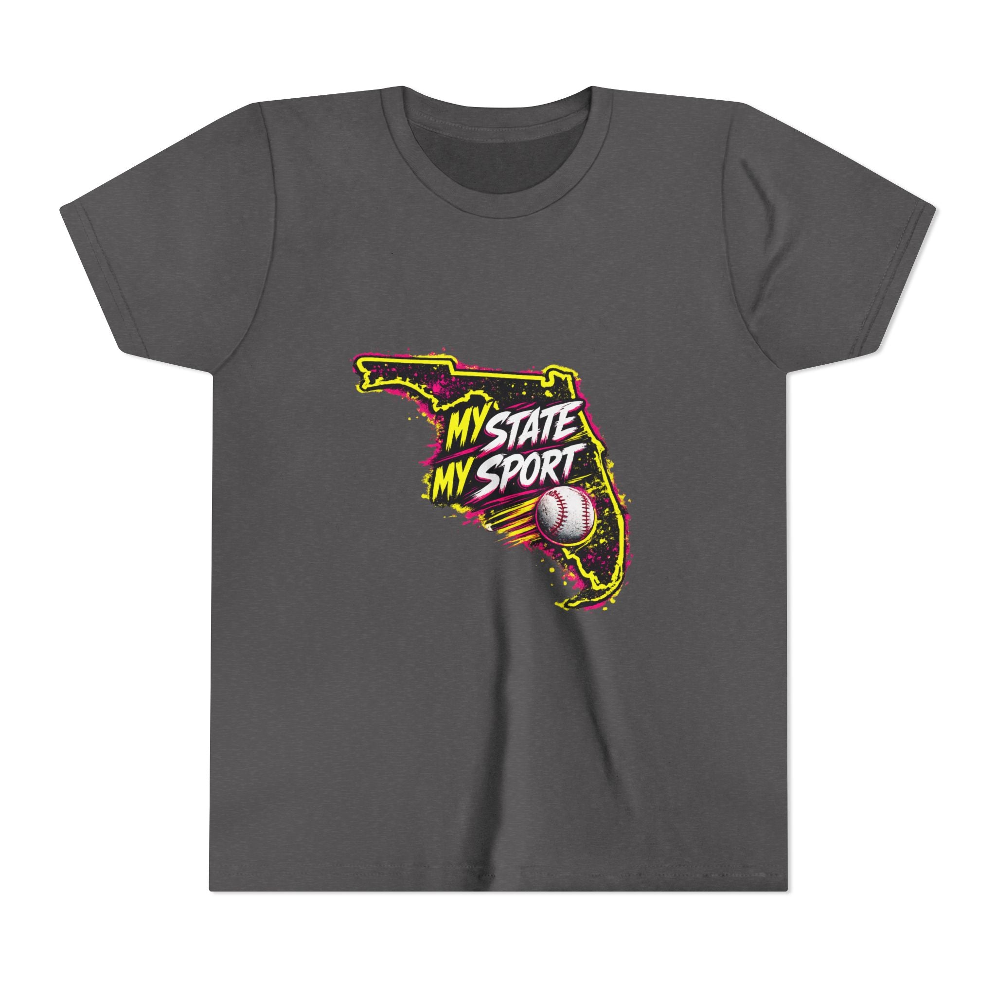 Youth Baseball Tee - "My State My Sport" Florida Pride