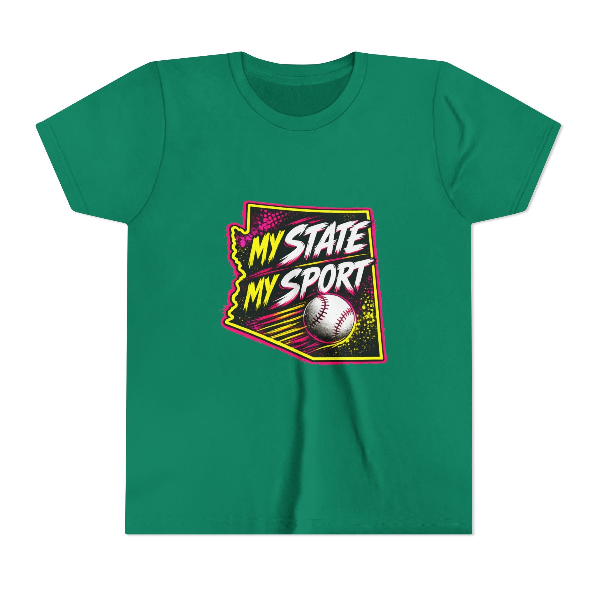 Youth Baseball Tee - "My State My Sport" Arizona Pride