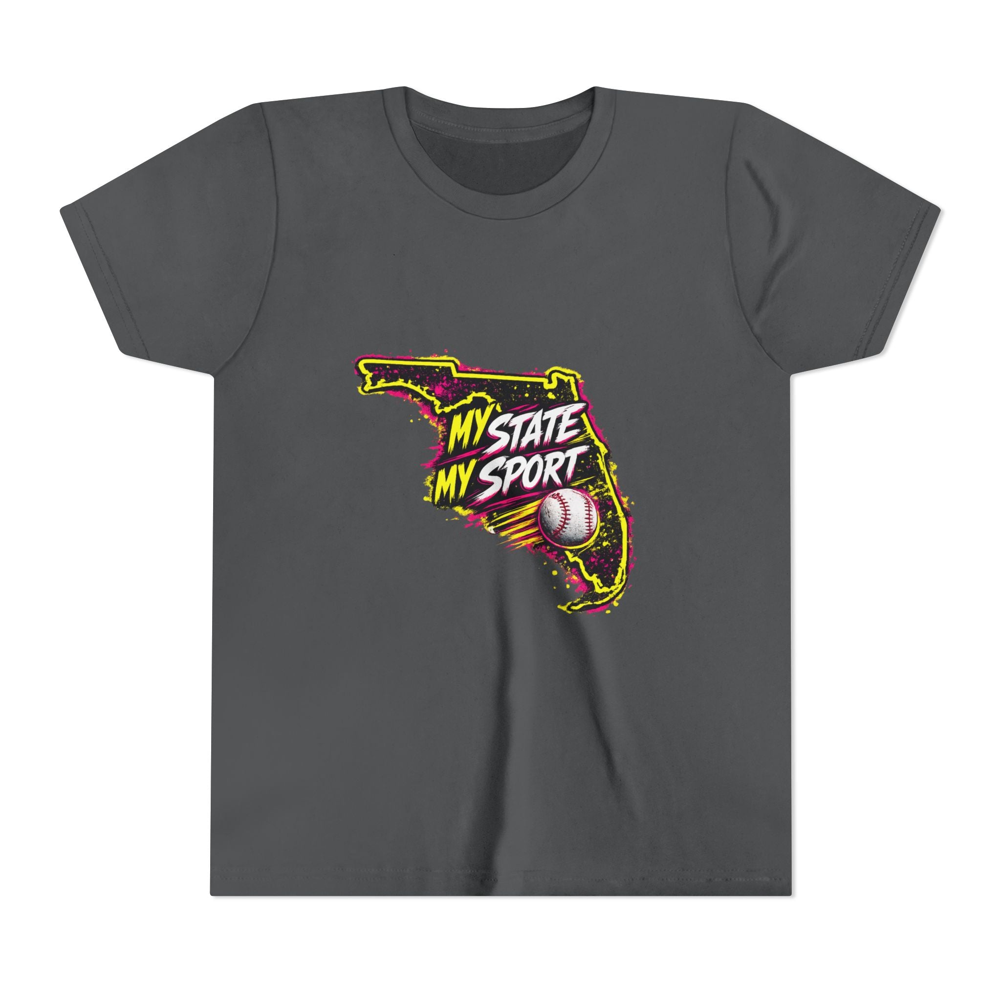 Youth Baseball Tee - "My State My Sport" Florida Pride
