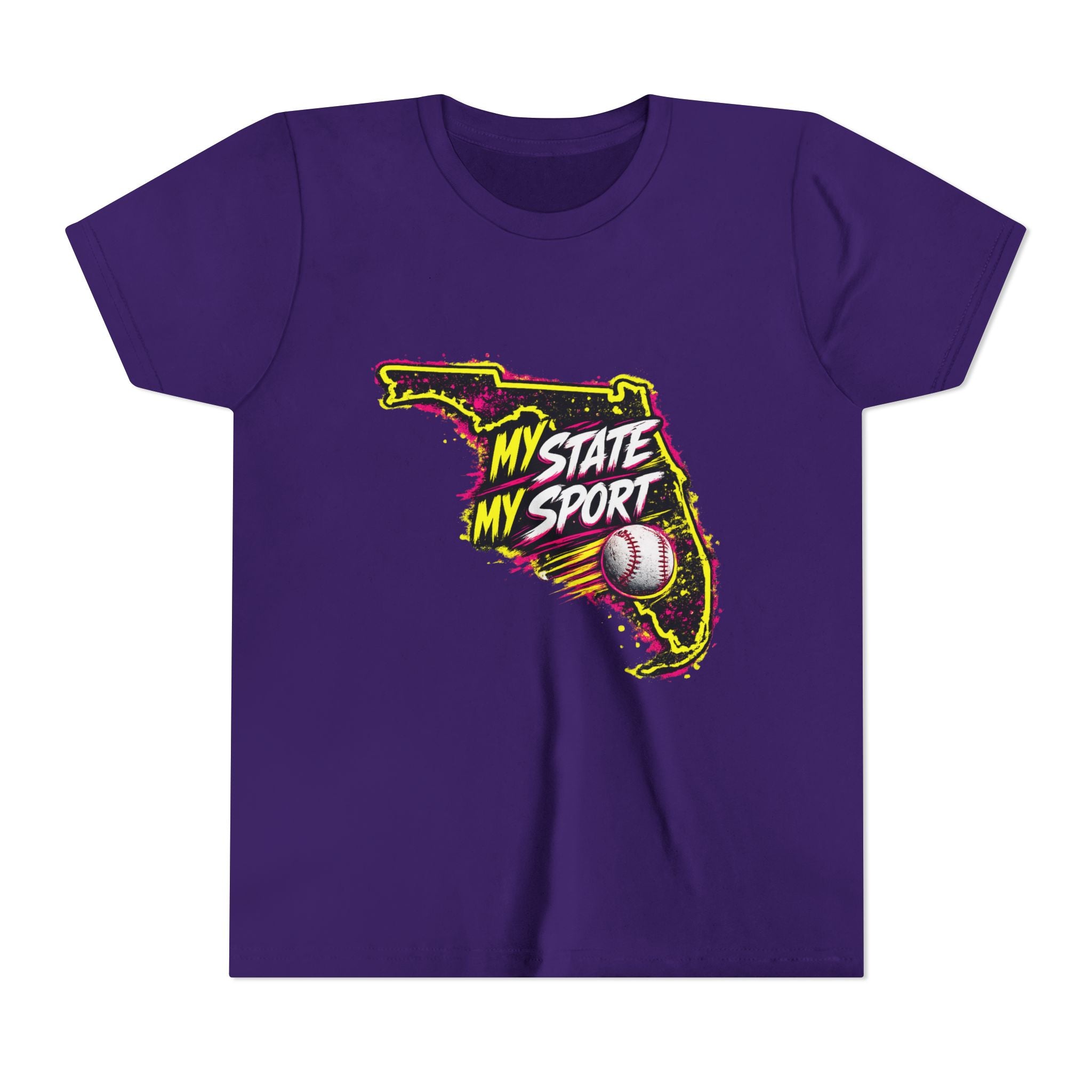 Youth Baseball Tee - "My State My Sport" Florida Pride