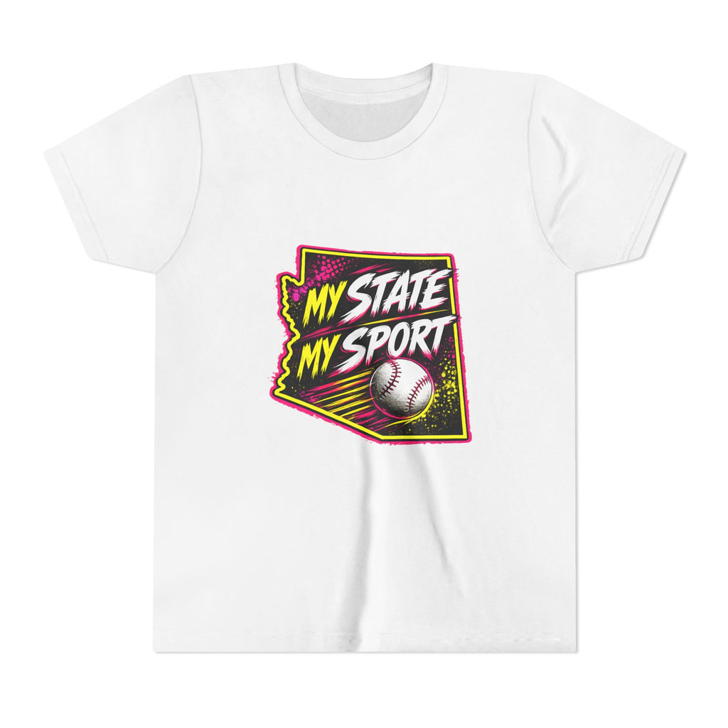 Youth Baseball Tee - "My State My Sport" Arizona Pride