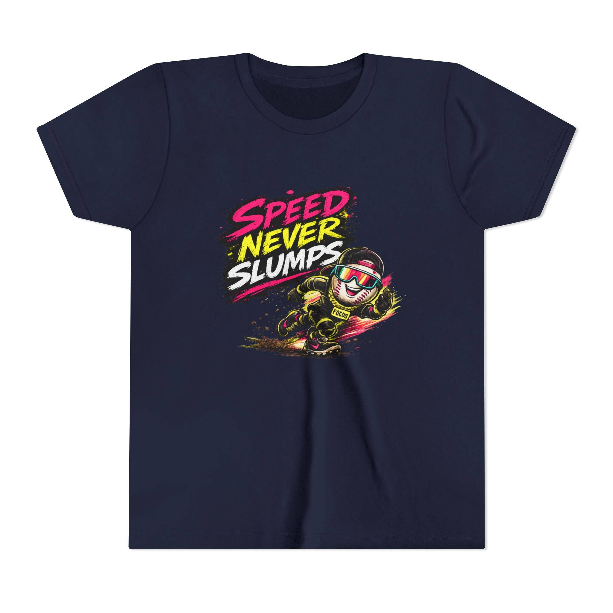 Youth Baseball Tee "Speed Never Slumps" – Kids Graphic Shirt