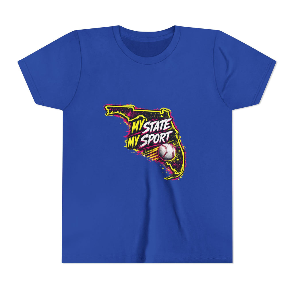 Youth Baseball Tee - "My State My Sport" Florida Pride