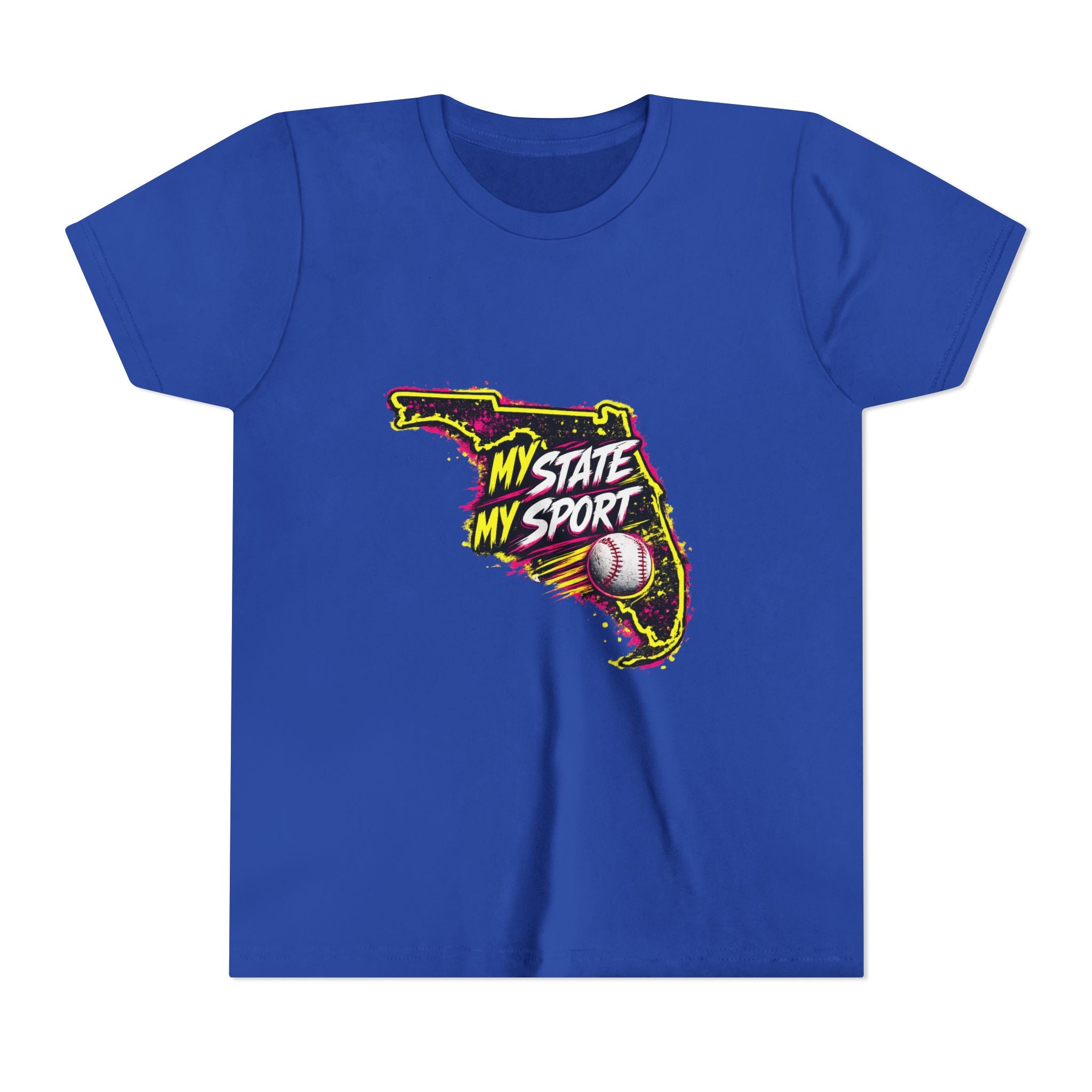 Youth Baseball Tee - "My State My Sport" Florida Pride