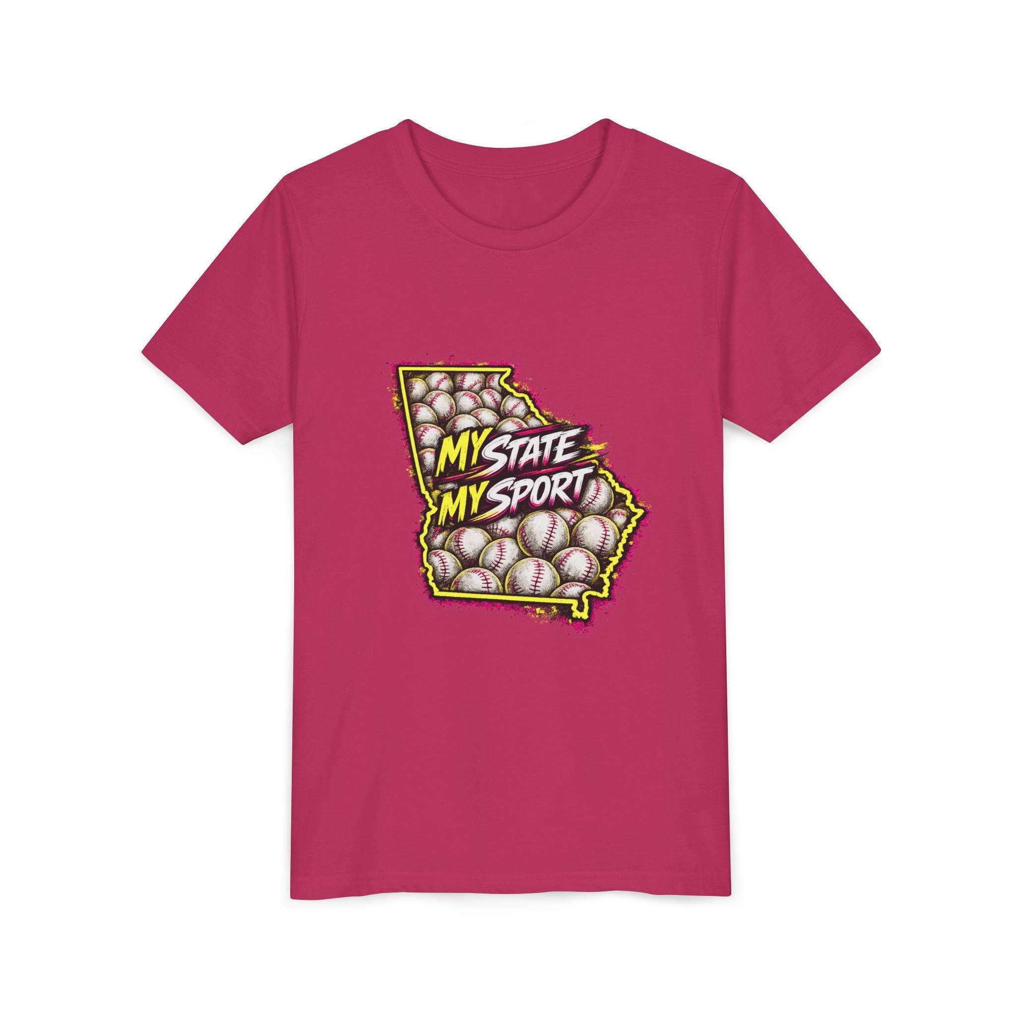 Youth Baseball Tee - "My State My Sport" Georgia Pride